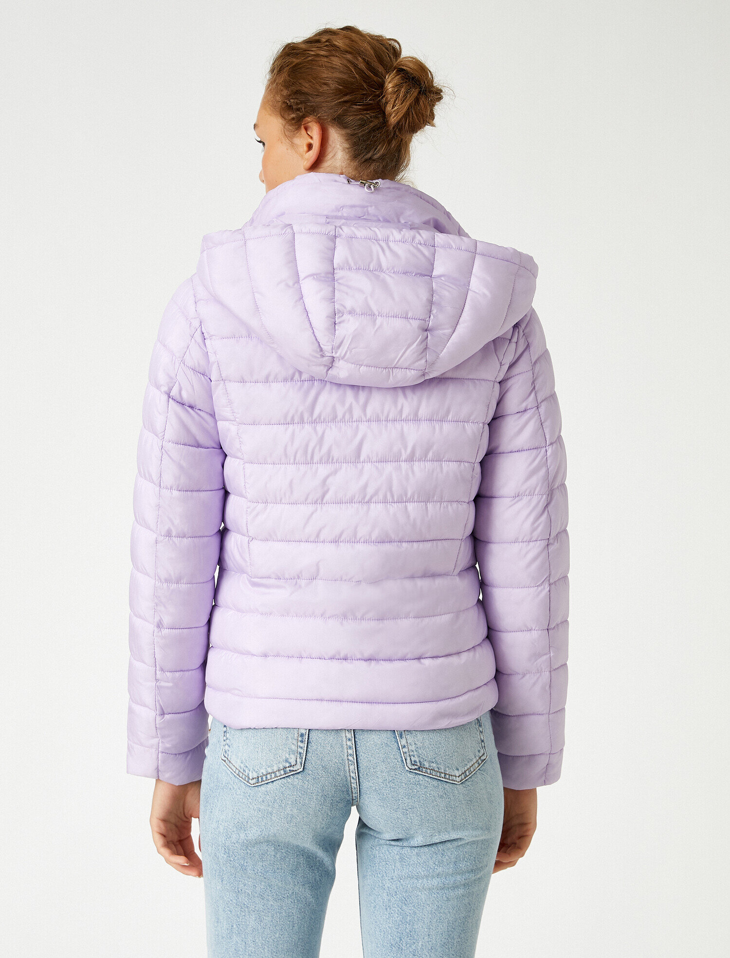   Kapüşonlu Fermuarlı Şişme Ceket