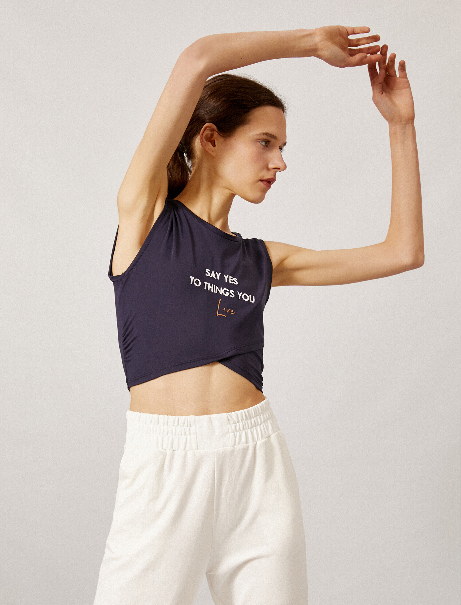   Askılı Atlet Spor Sloganlı Tanktop