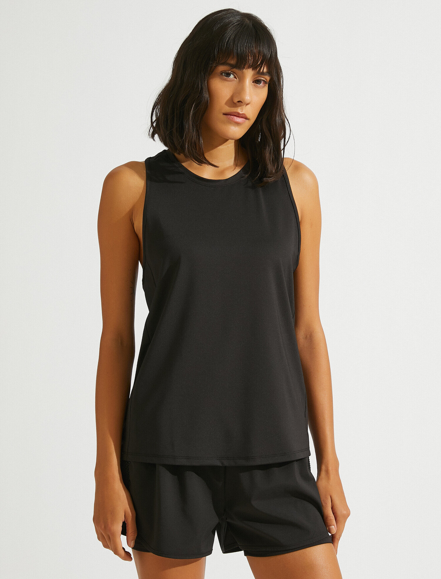   Sloganlı Atlet Bisiklet Yaka Tanktop