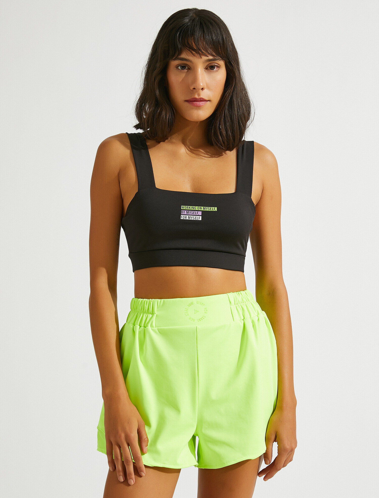   Sloganlı Sporcu Sütyeni