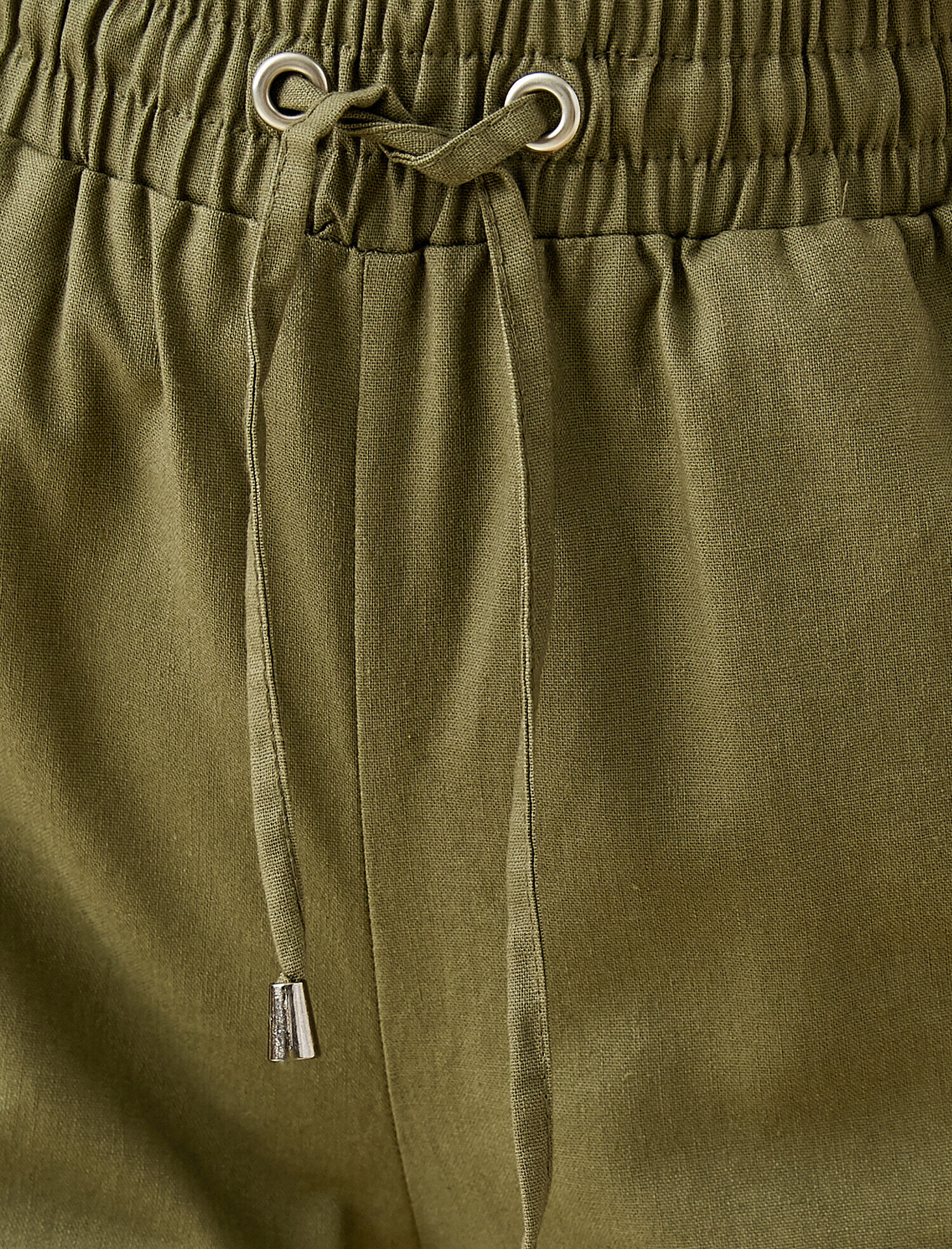 Keten Pantolon Belden Bağlamalı