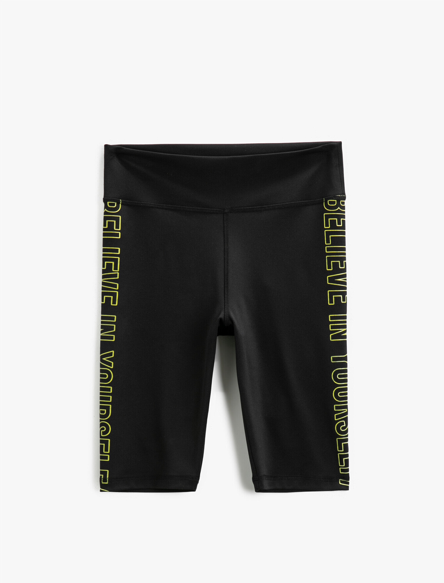   Slogan Detaylı Biker Tayt