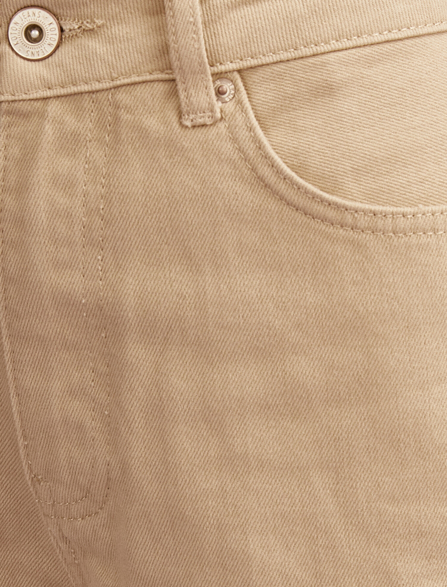   Geniş Paça Jean Pantolon Pamuklu