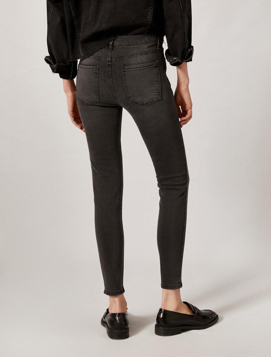   Skinny Fit Jean - Normal Bel Dar Kesim Dar Paça Pamuklu Pantolon