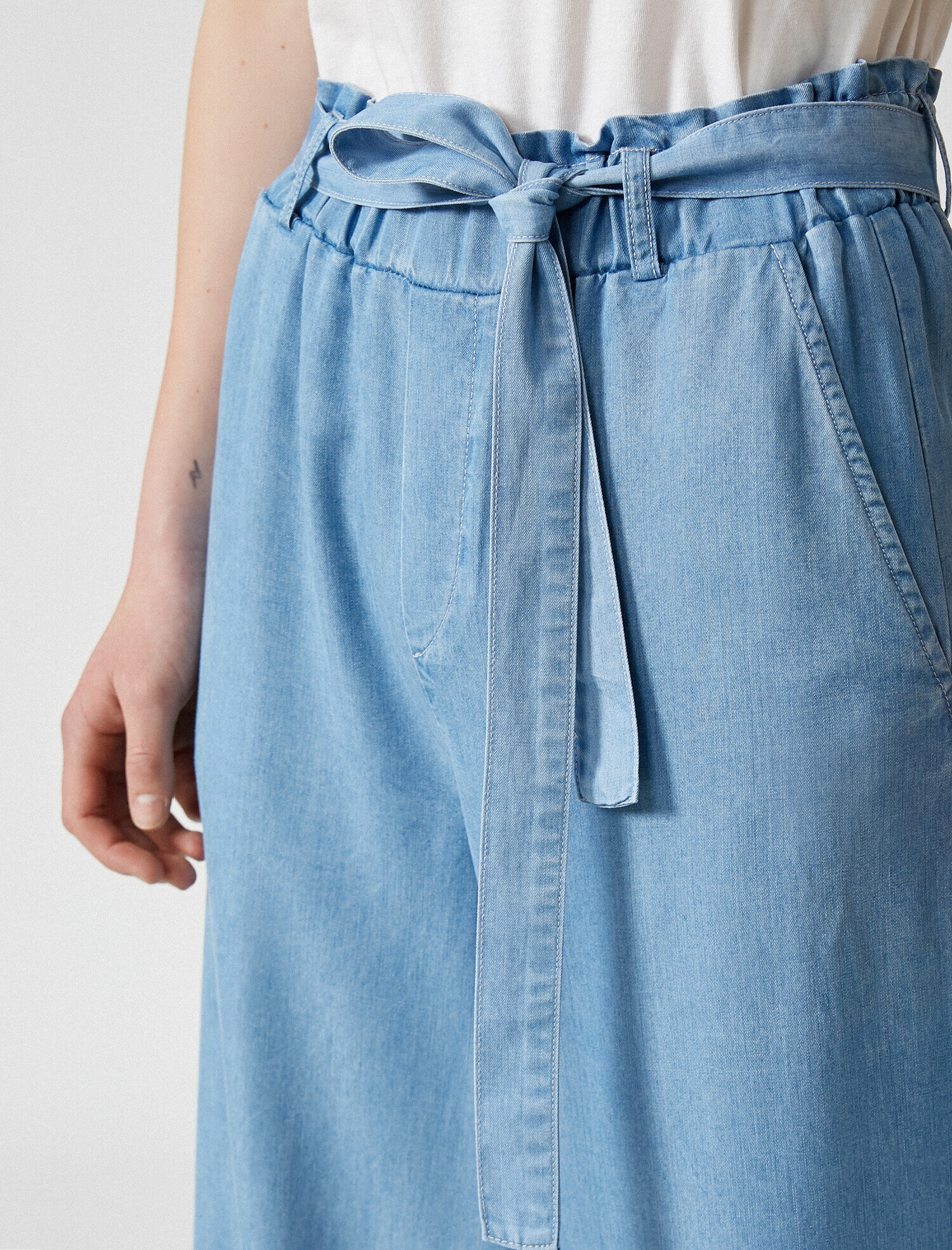   Geniş Paça Pantolon Kemerli