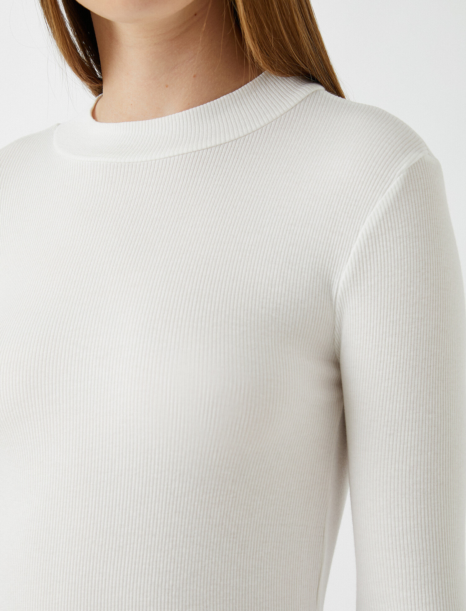   Uzun Kollu Tişört Bisiklet Yaka