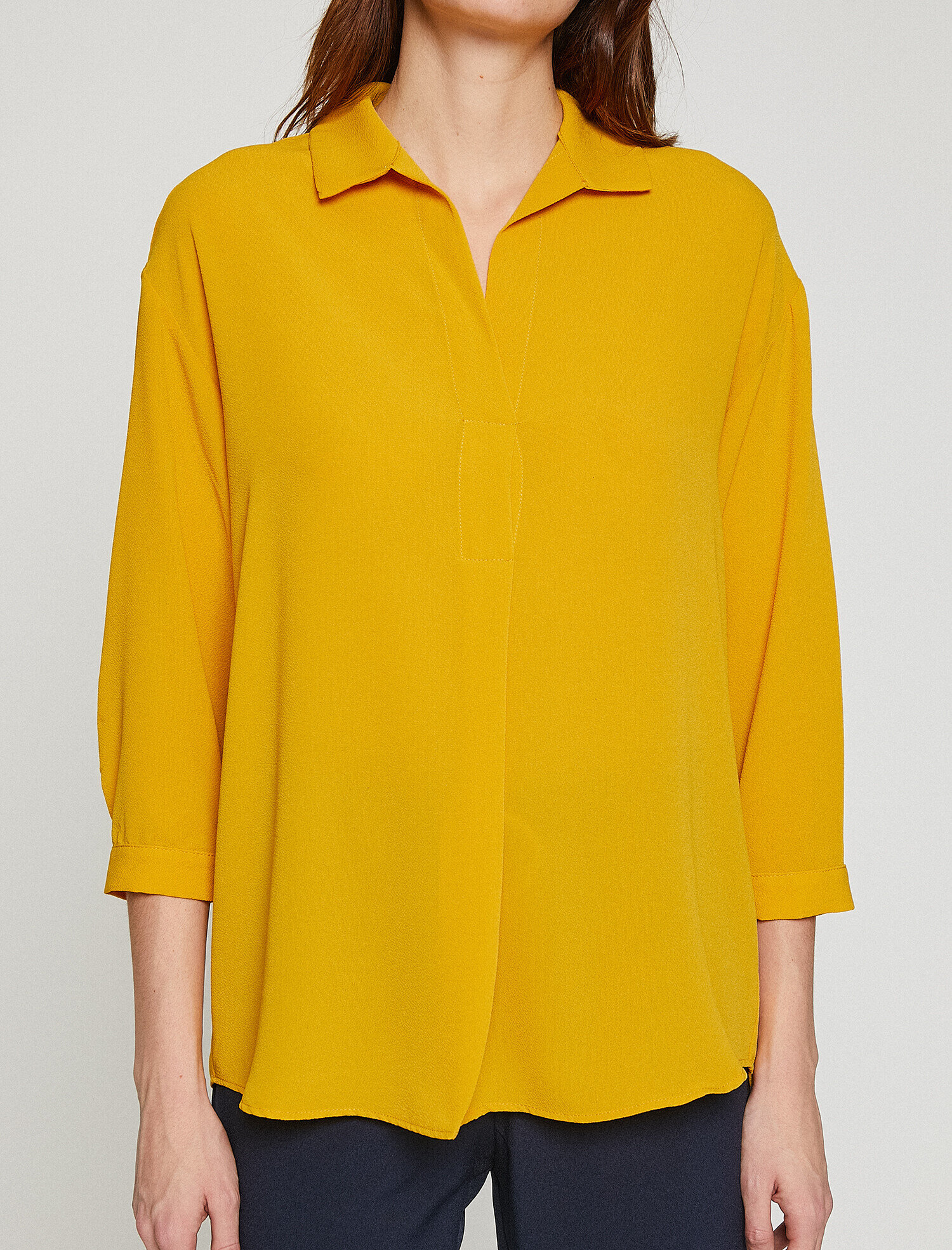  Gömlek Yaka Bluz