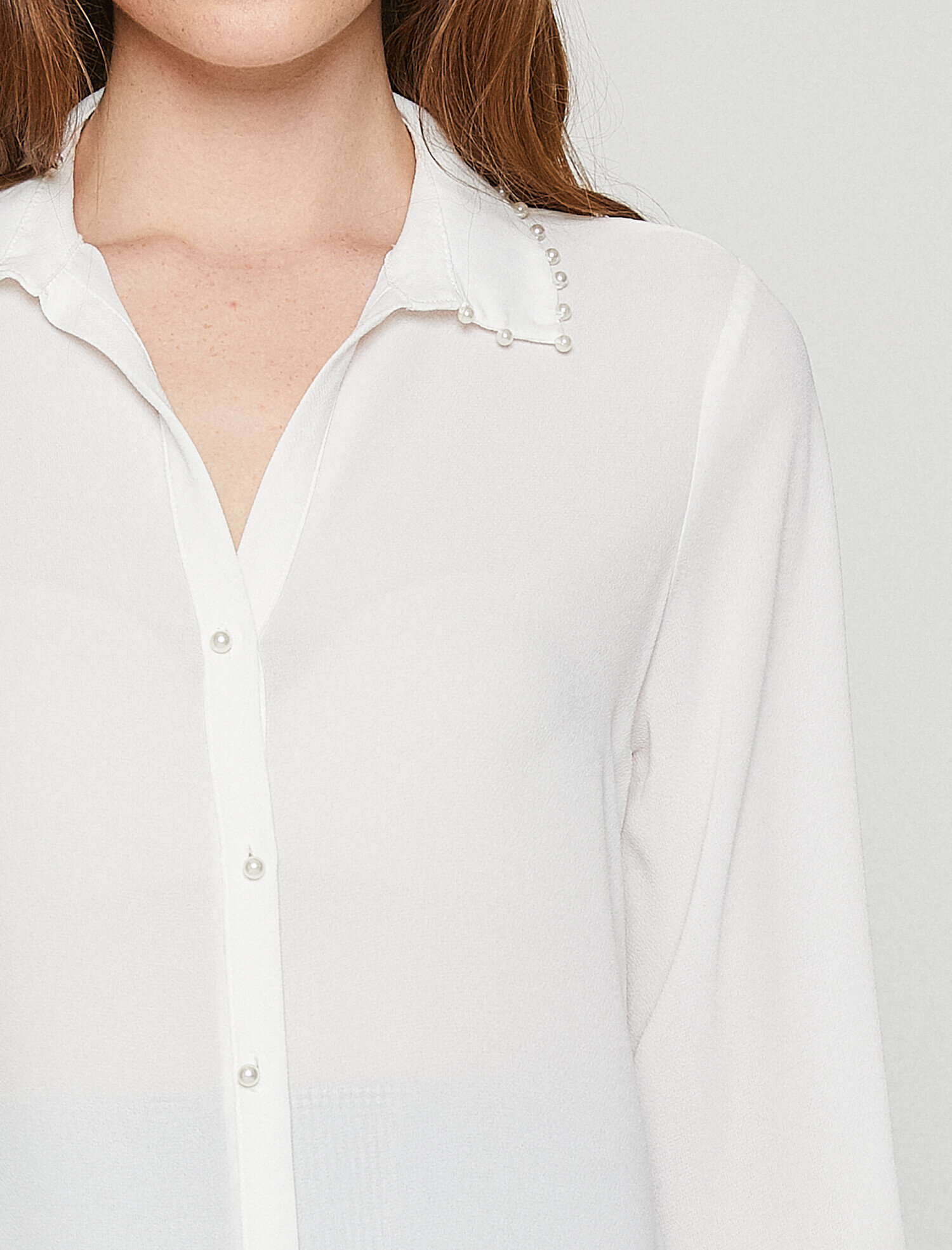   İnci Detaylı Gömlek
