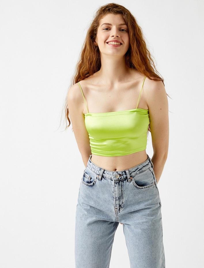  Crop Atlet İnce Askılı