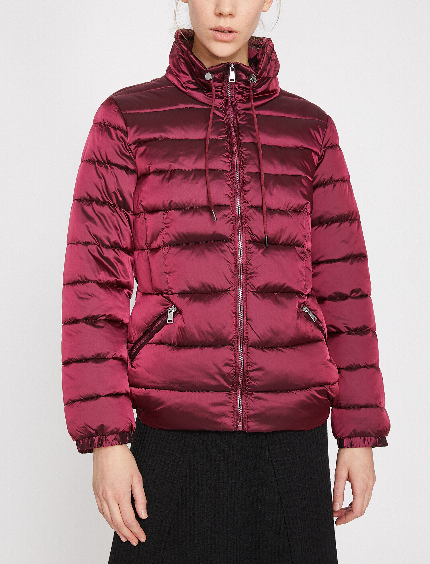   Kapitone Şişme Mont Dik Yaka Cepli