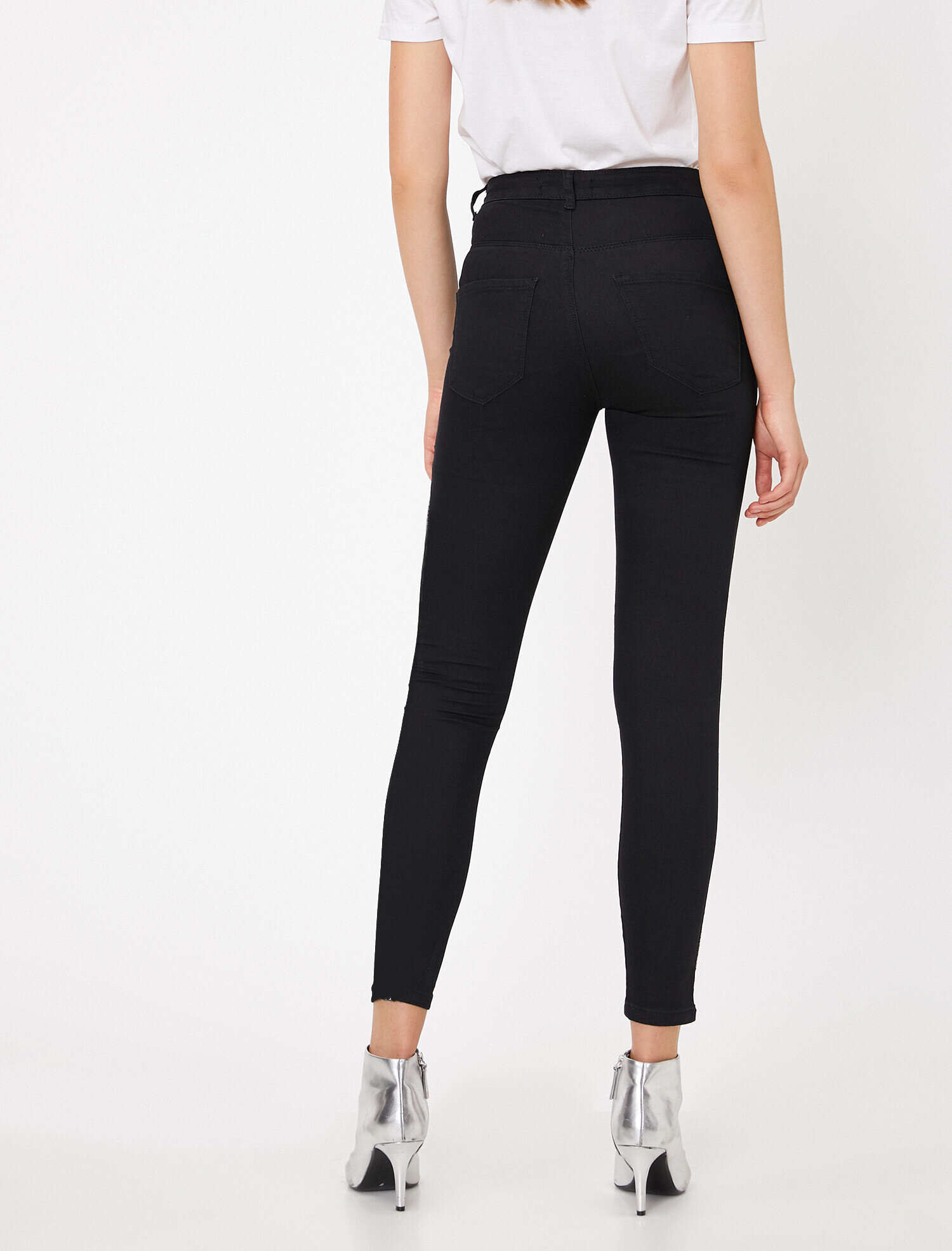   Carmen Jean - Yüksek Bel Dar Kesim Dar Paça Pantolon