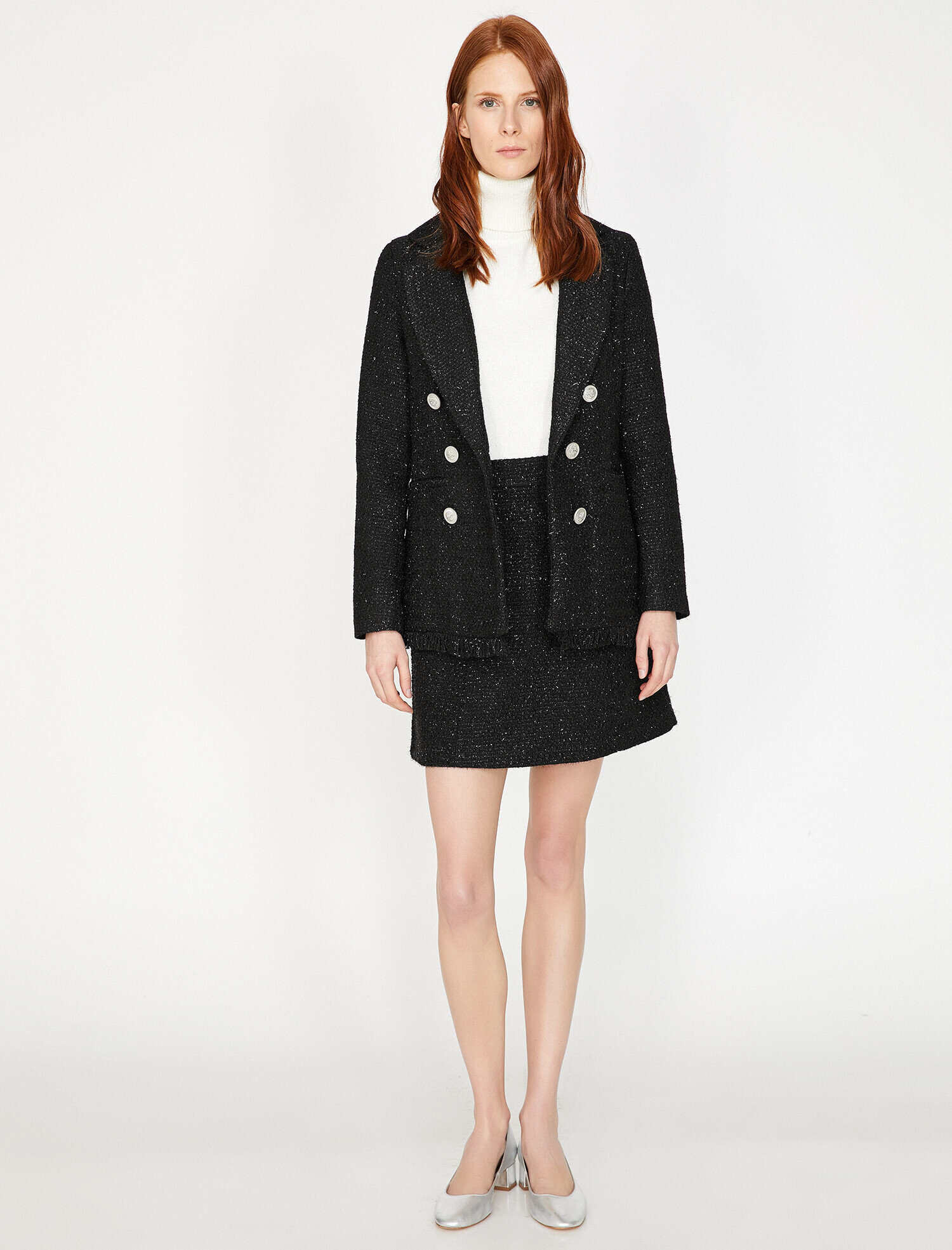   Düğme Detaylı Mont