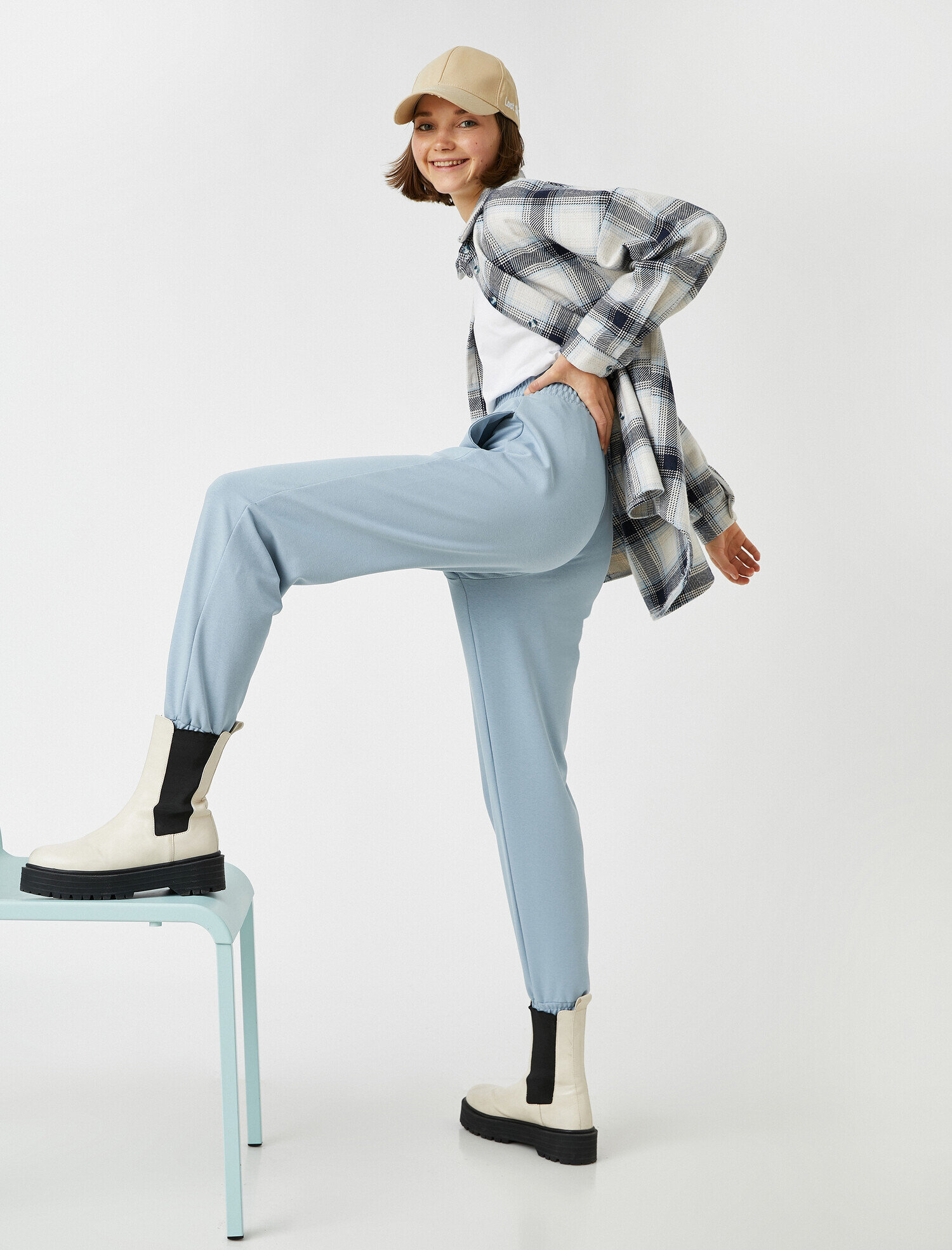   Jogger Eşofman Altı Beli Paçası Lastikli