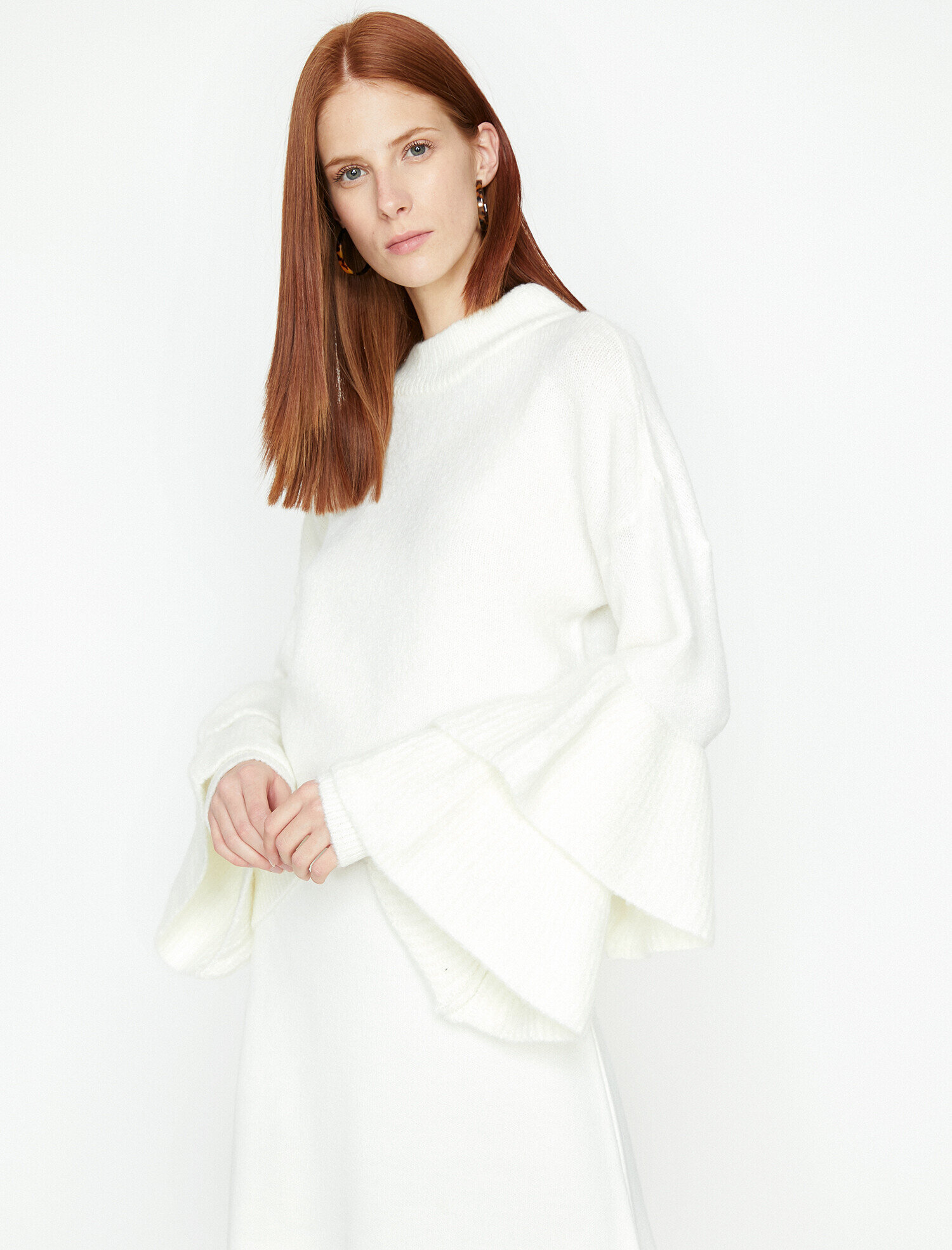   Kol Detaylı Triko Kazak