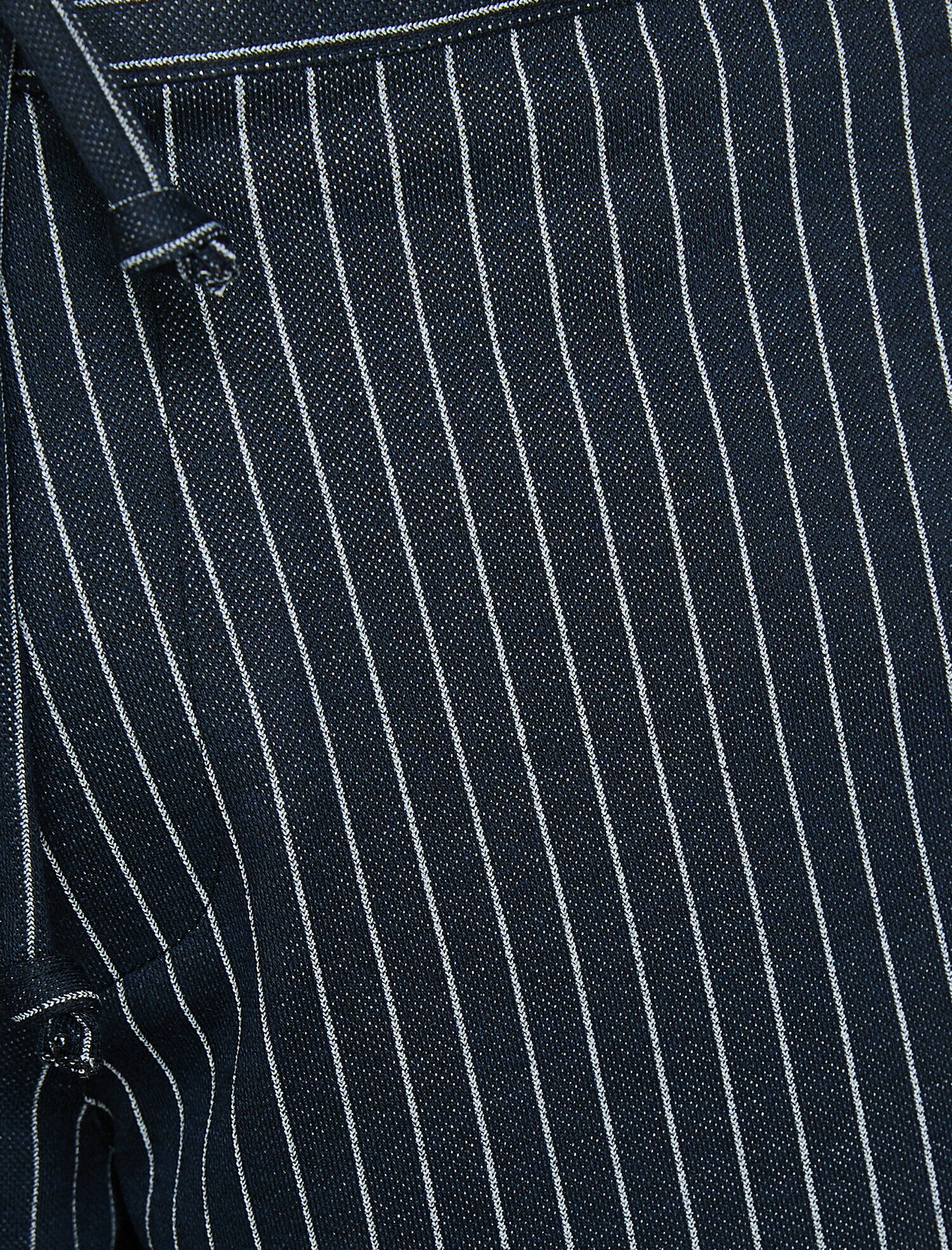   Beli Bağcıklı Lastikli Çizgili Rahat Fit Şort