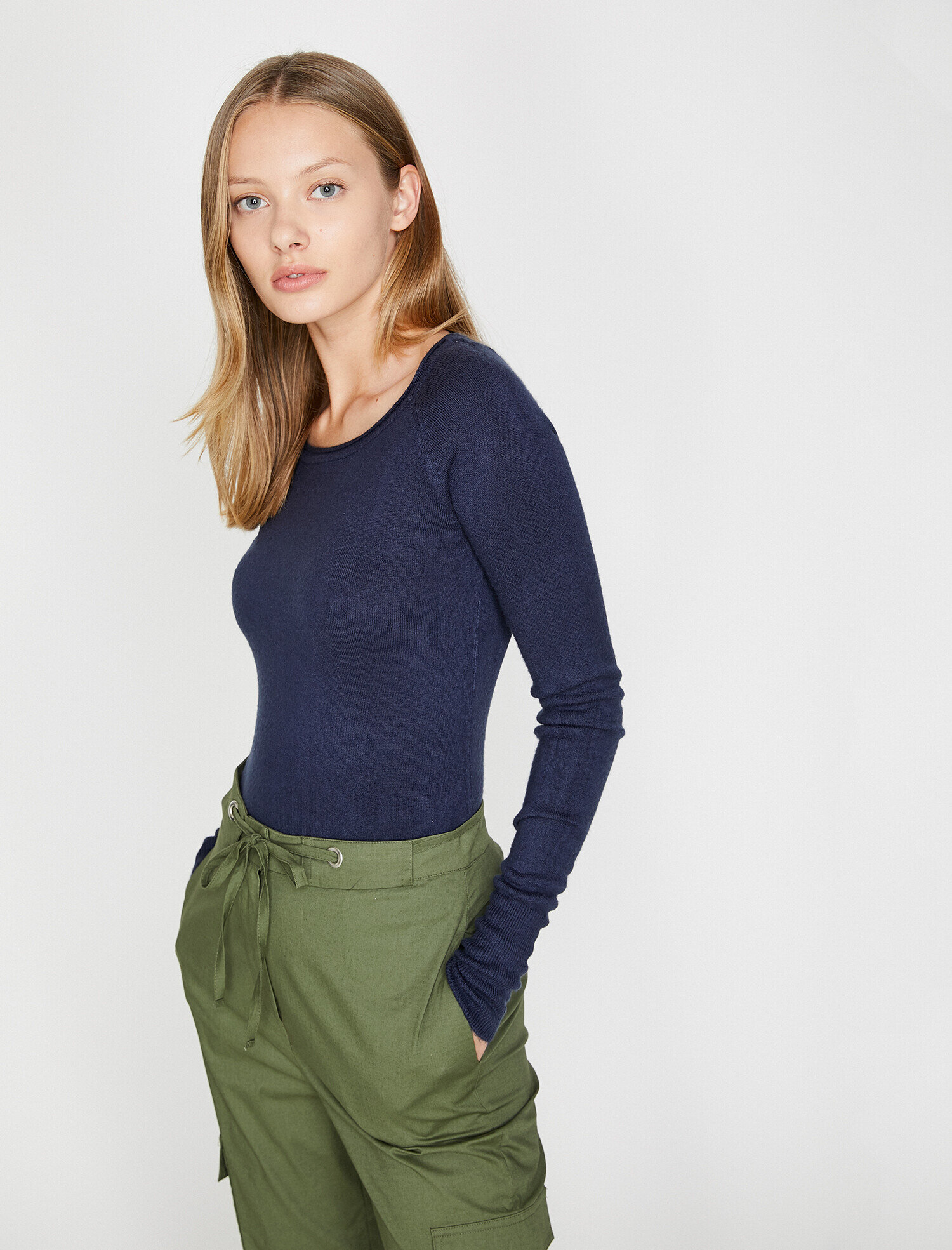   Bisiklet Yaka Triko Kazak