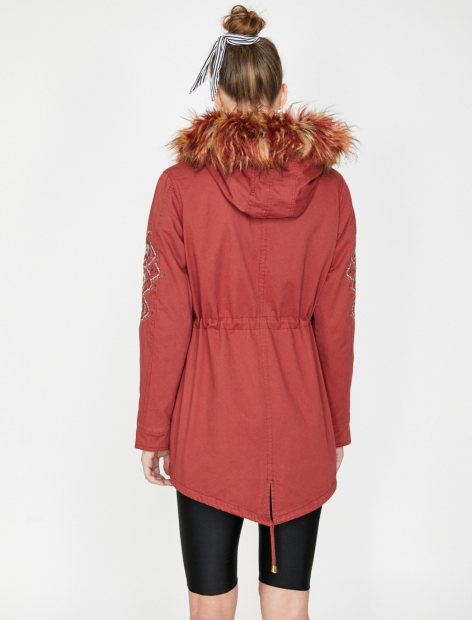 Suni Kürk Kapüşonlu Parka