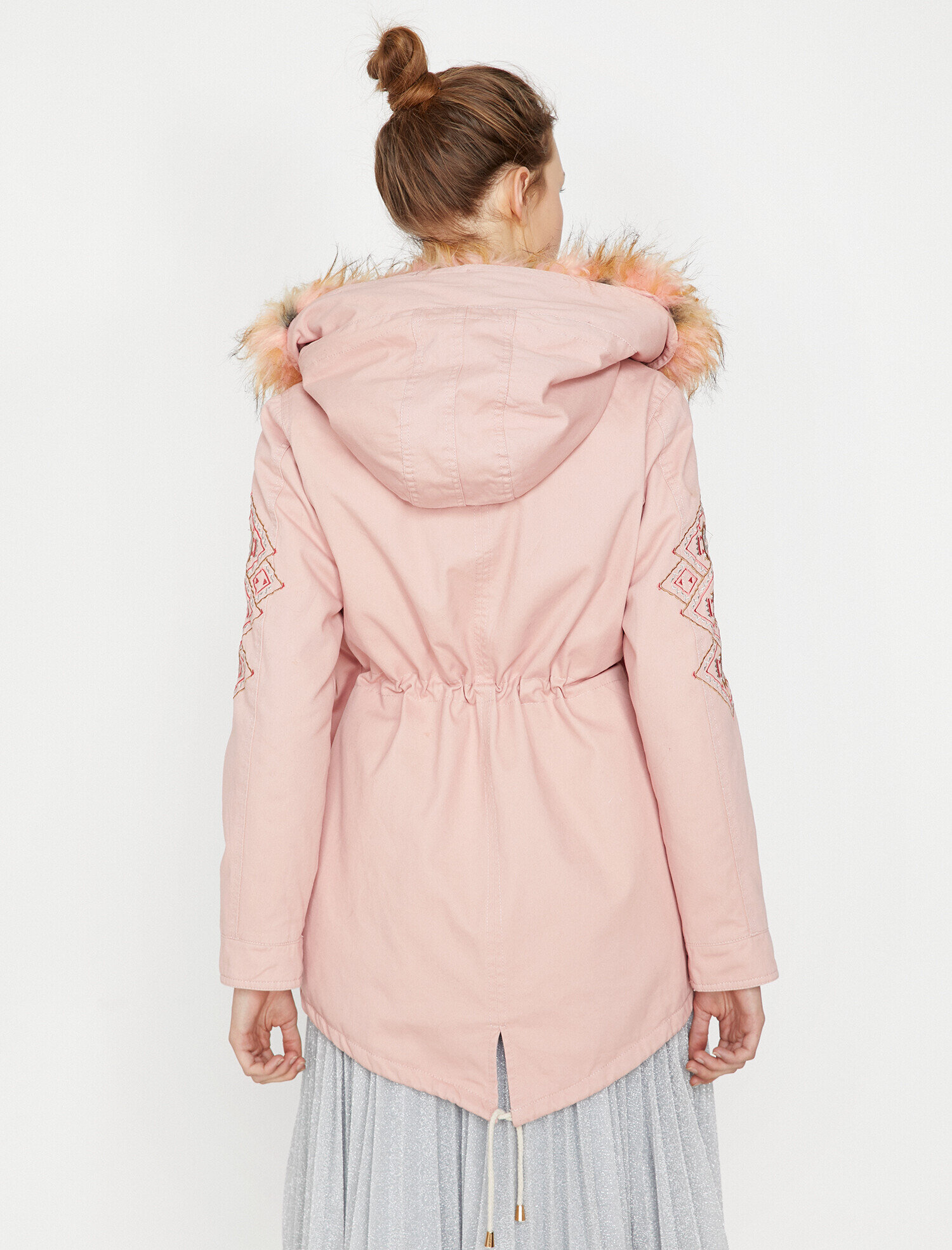   Suni Kürk Kapüşonlu Parka