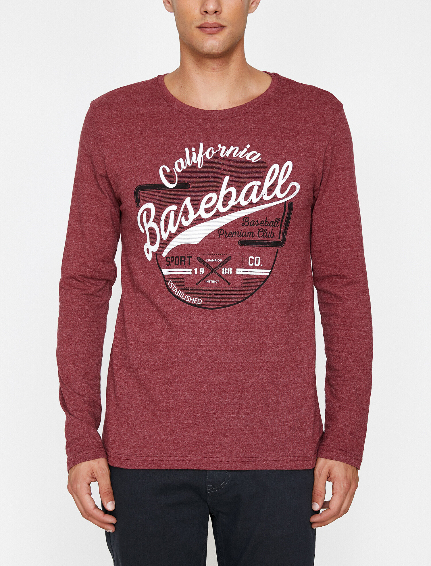   Baskılı Tişört Uzun Kollu