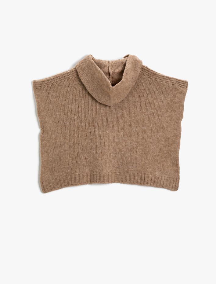 Kız Çocuk Kapüşonlu Panço