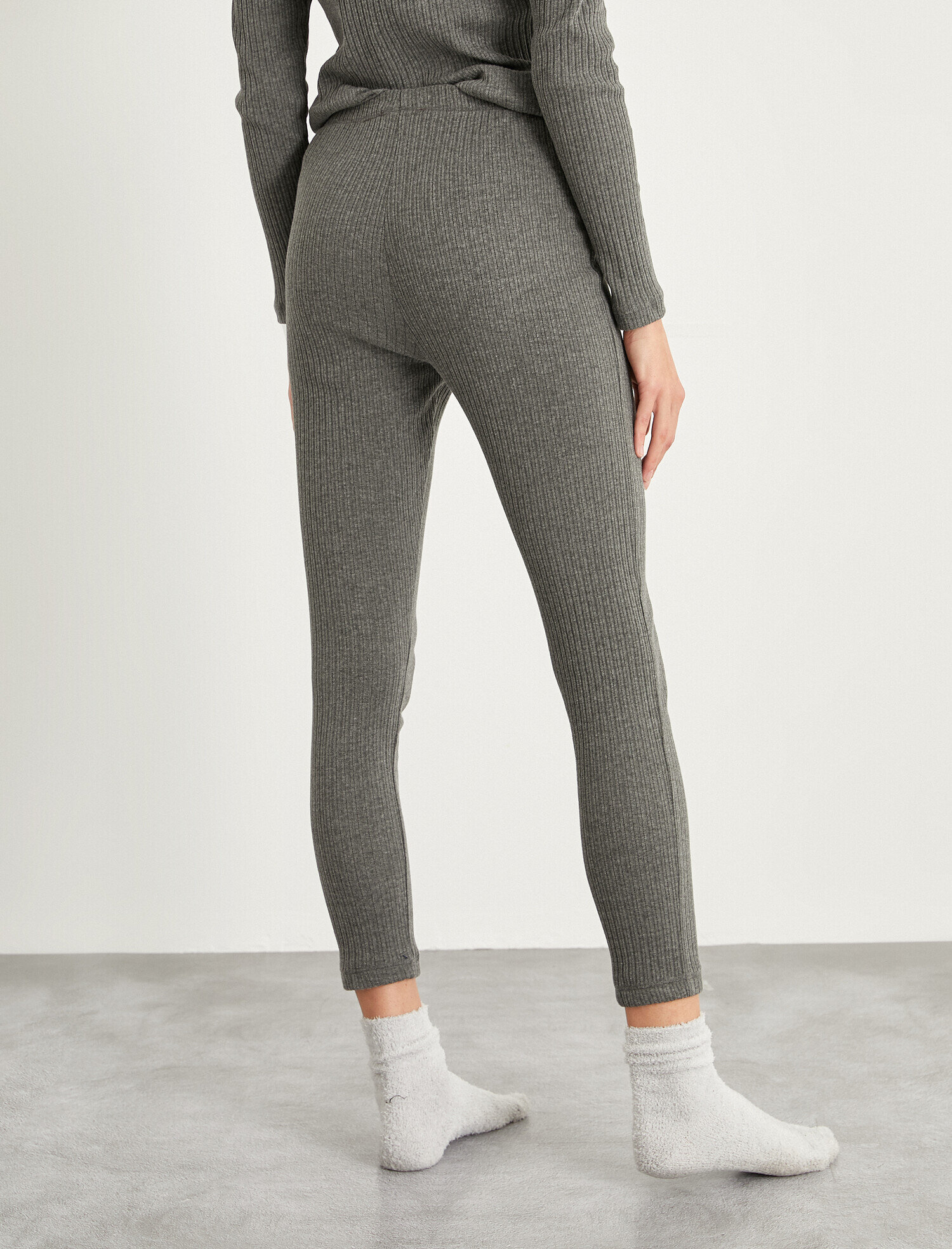 Ribanalı Triko Pijama Altı