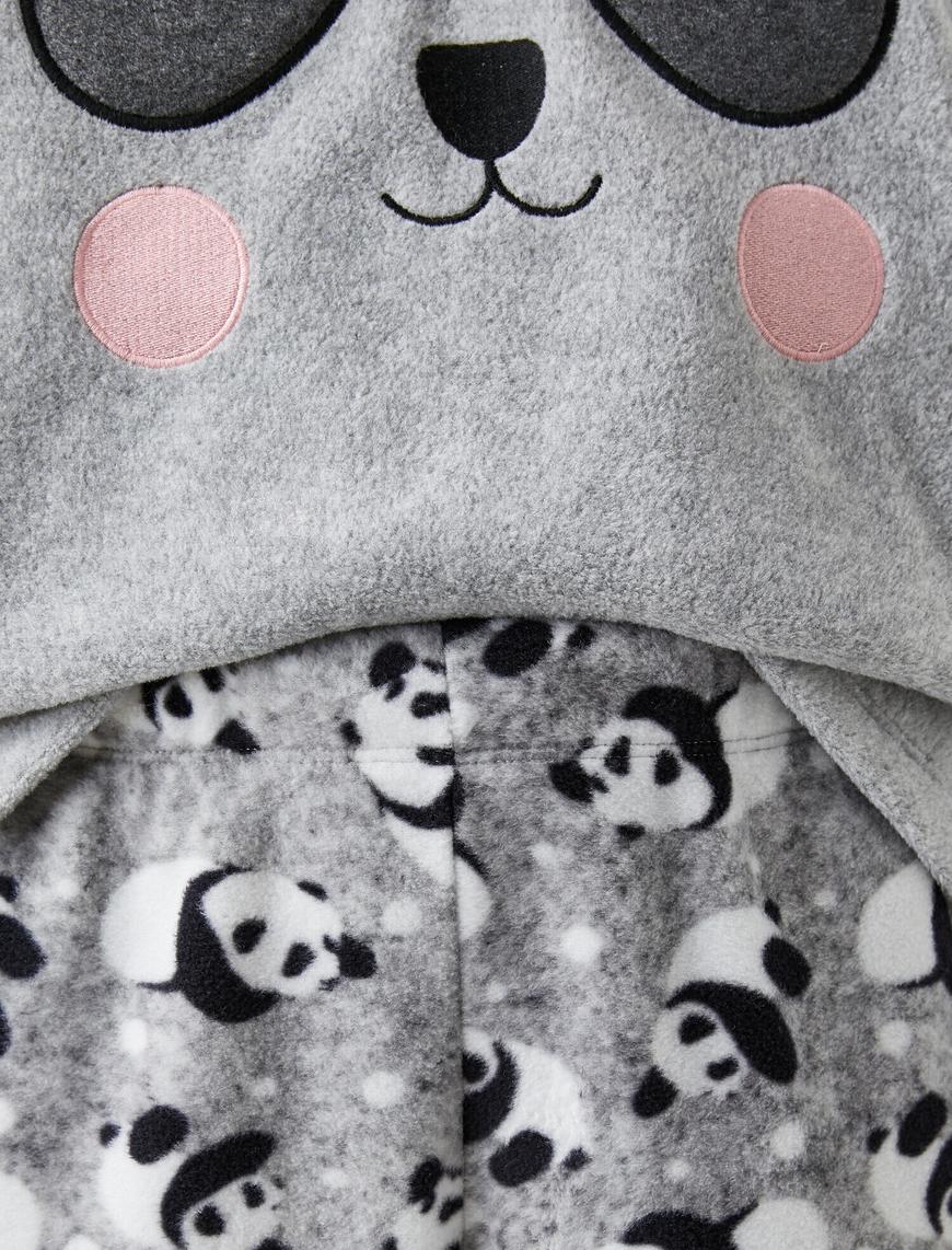   Panda Desenli Uzun Kollu Pijama Takımı