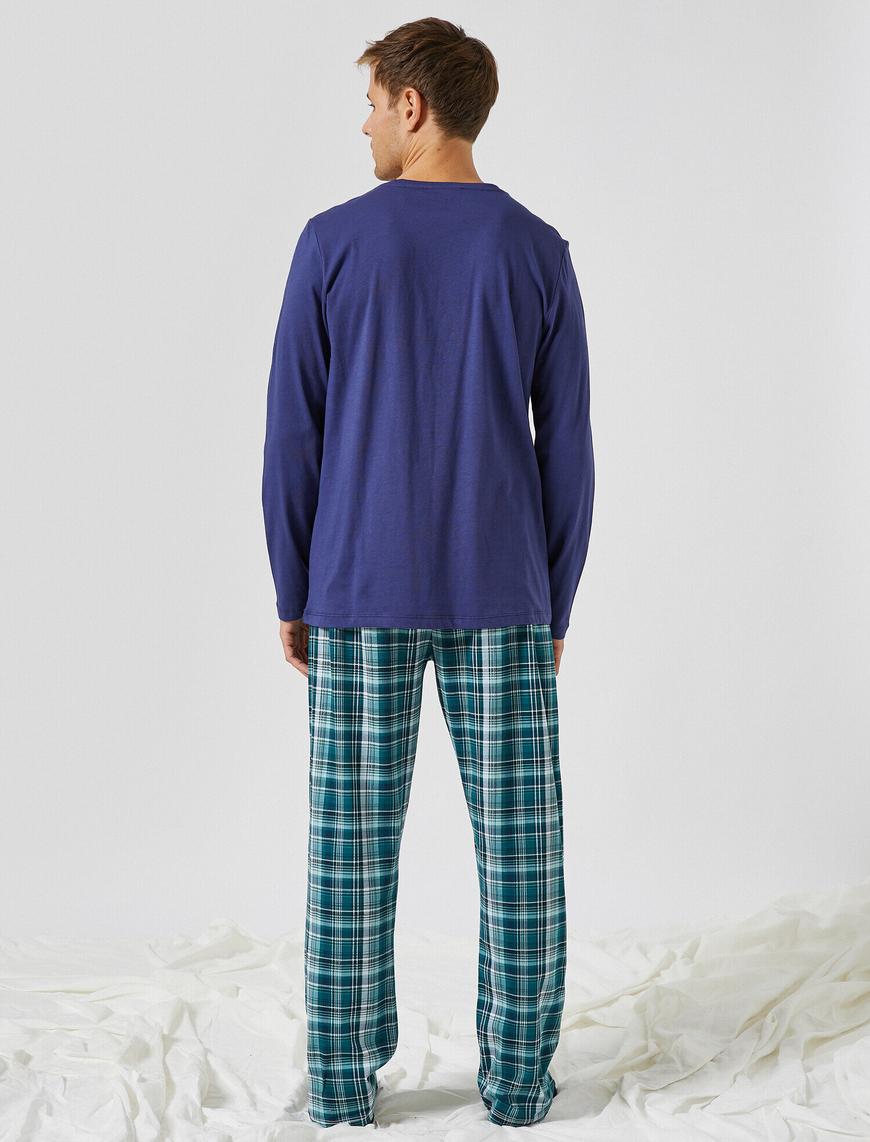   Ekoseli Baskılı Pijama Seti
