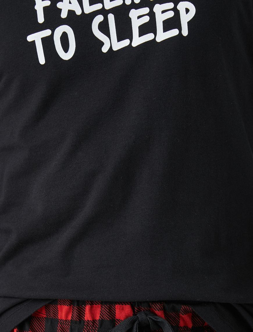   Pamuklu Kareli Uzun Kollu Pijama Seti