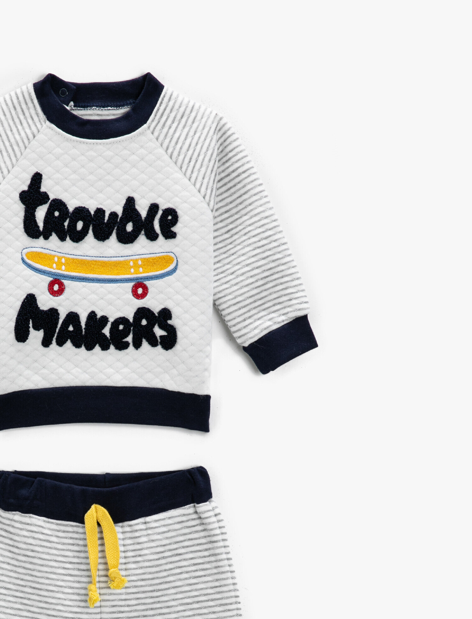  Erkek Bebek Troublemakers İşlemeli Eşofman Takımı