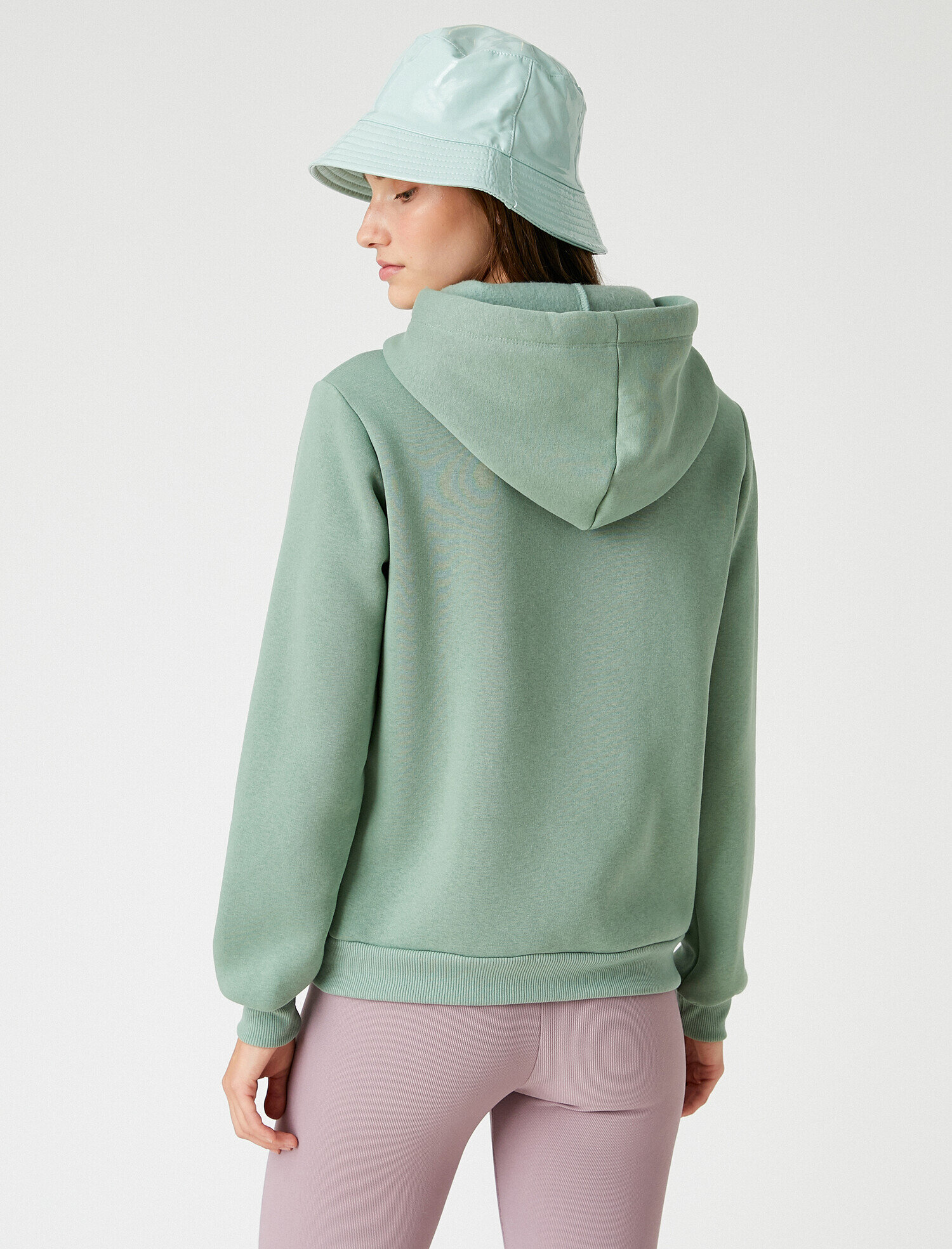   Kapüşonlu Baskılı Sweatshirt Uzun Kollu