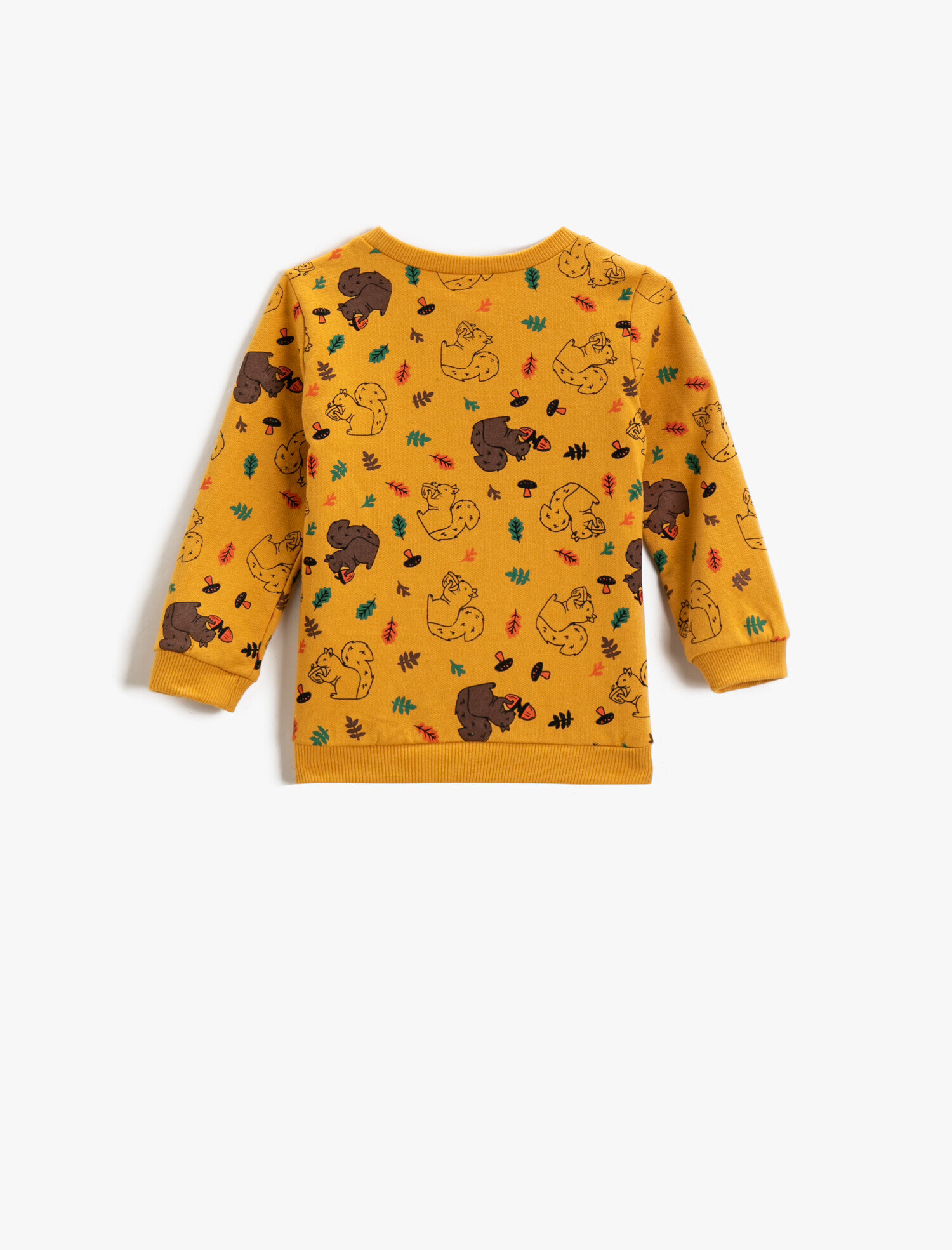  Erkek Bebek Slogan Baskılı Sweatshirt Pamuklu