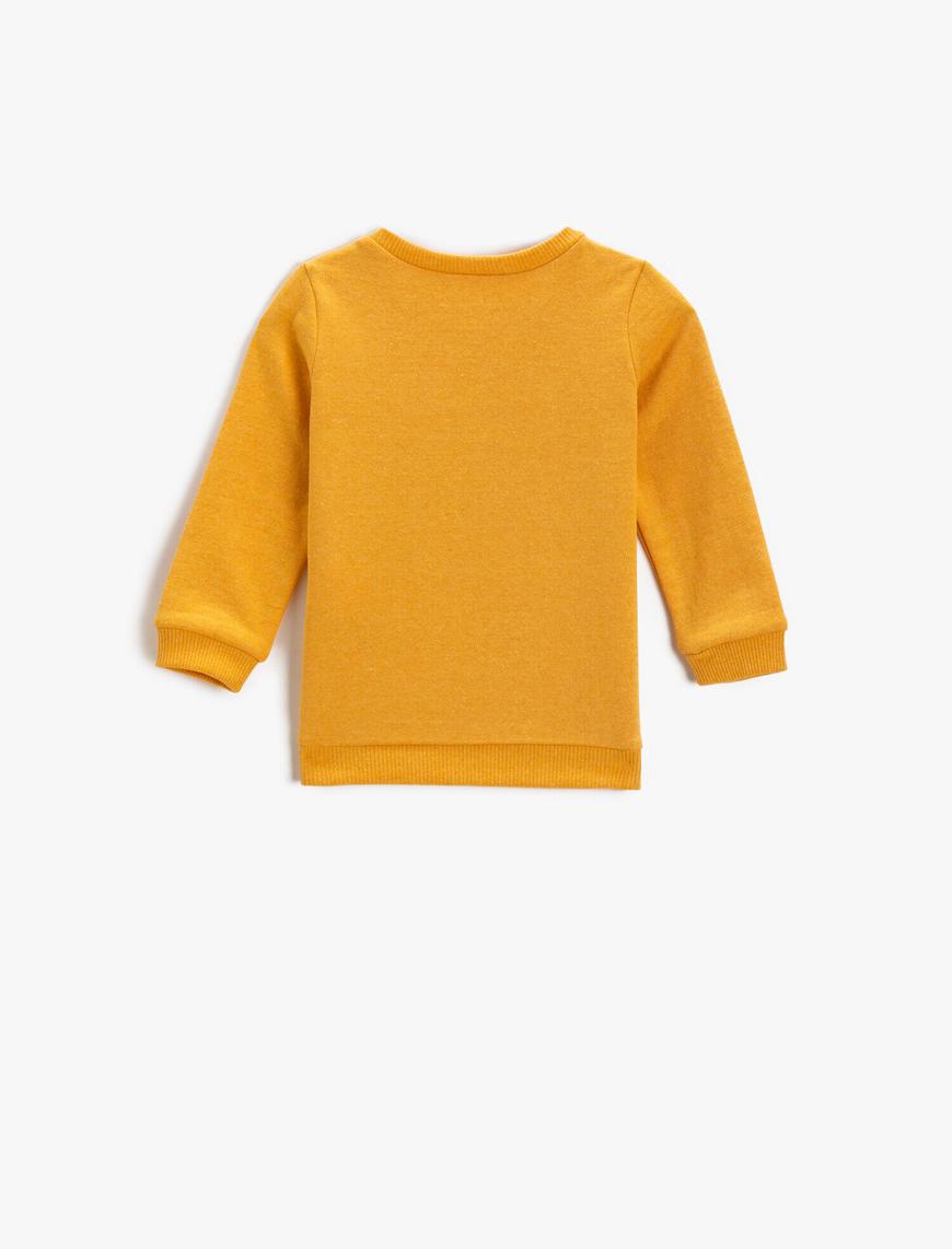  Erkek Bebek Yazı Baskılı Sweatshirt