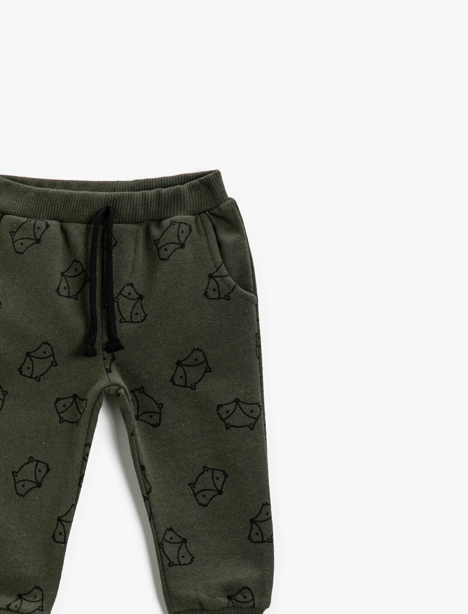  Erkek Bebek Hayvan Baskılı Eşofman Altı Beli Bağlamalı