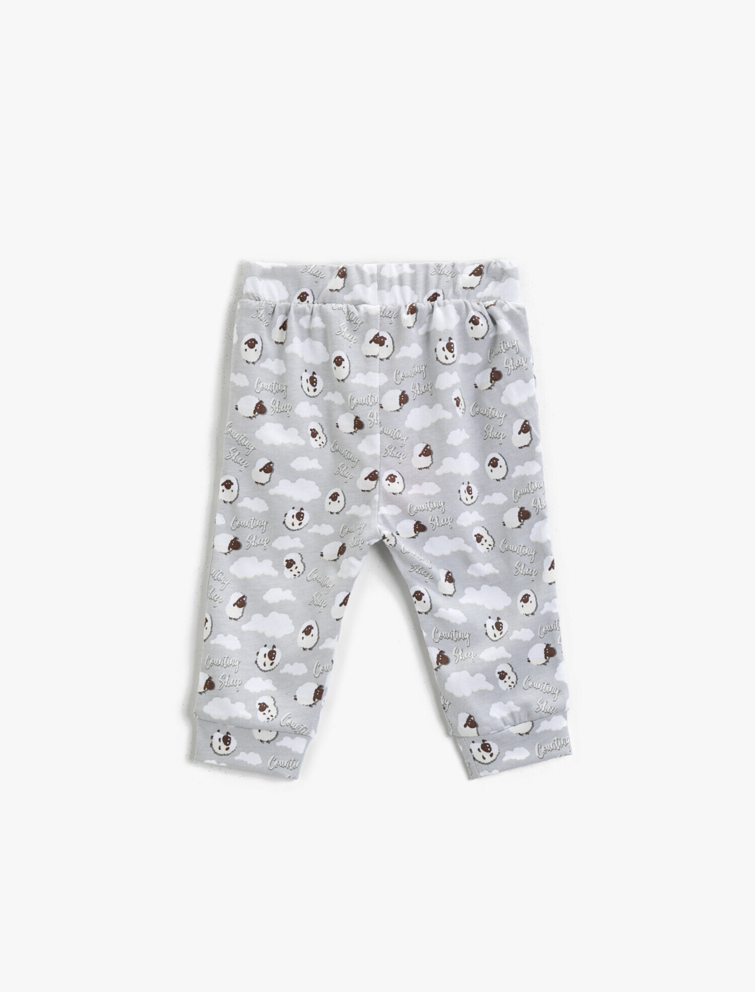  Erkek Bebek Pamuklu Baskılı Eşofman Altı Belden Bağlamalı