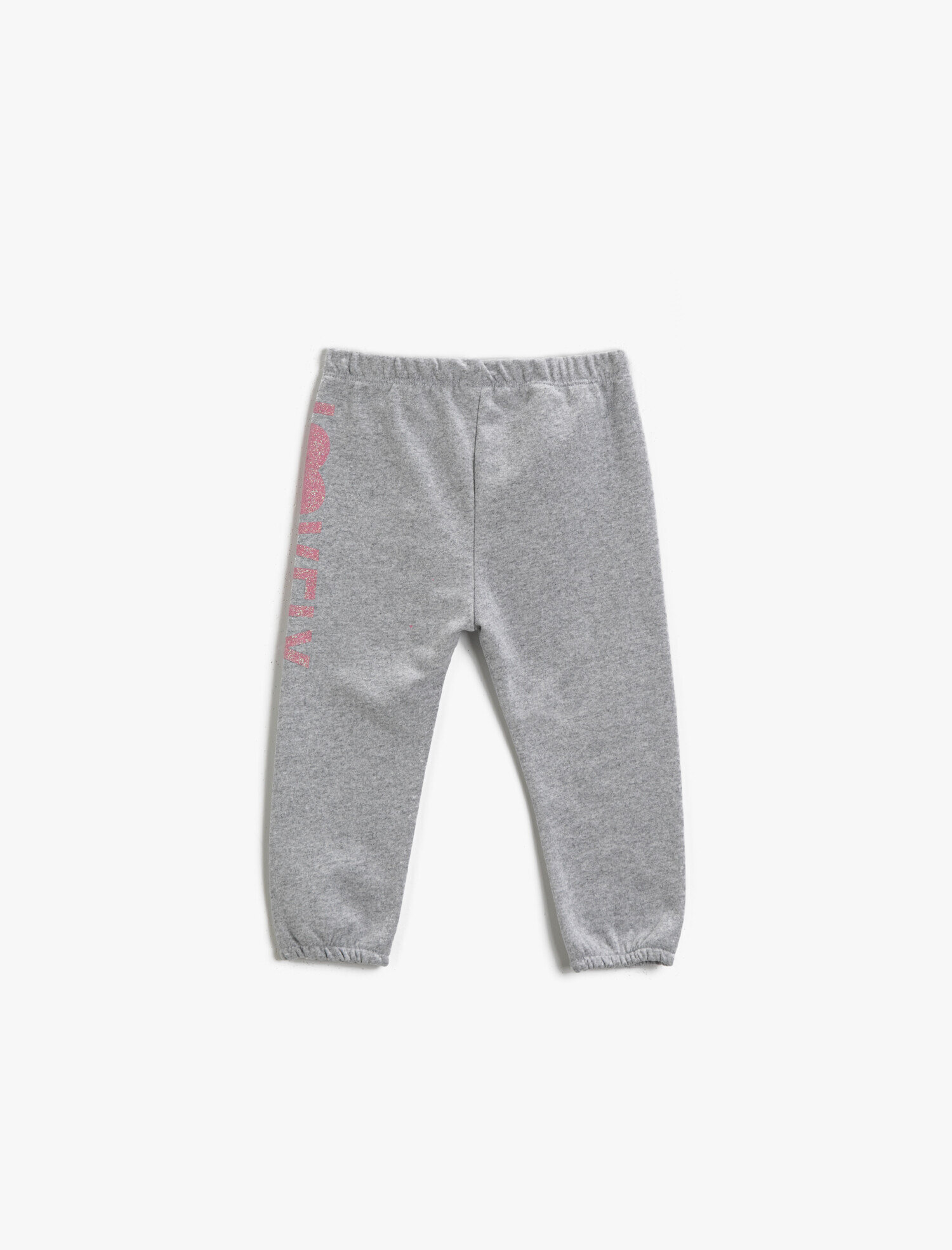  Kız Bebek Beli Lastikli Eşofman Altı Baskılı