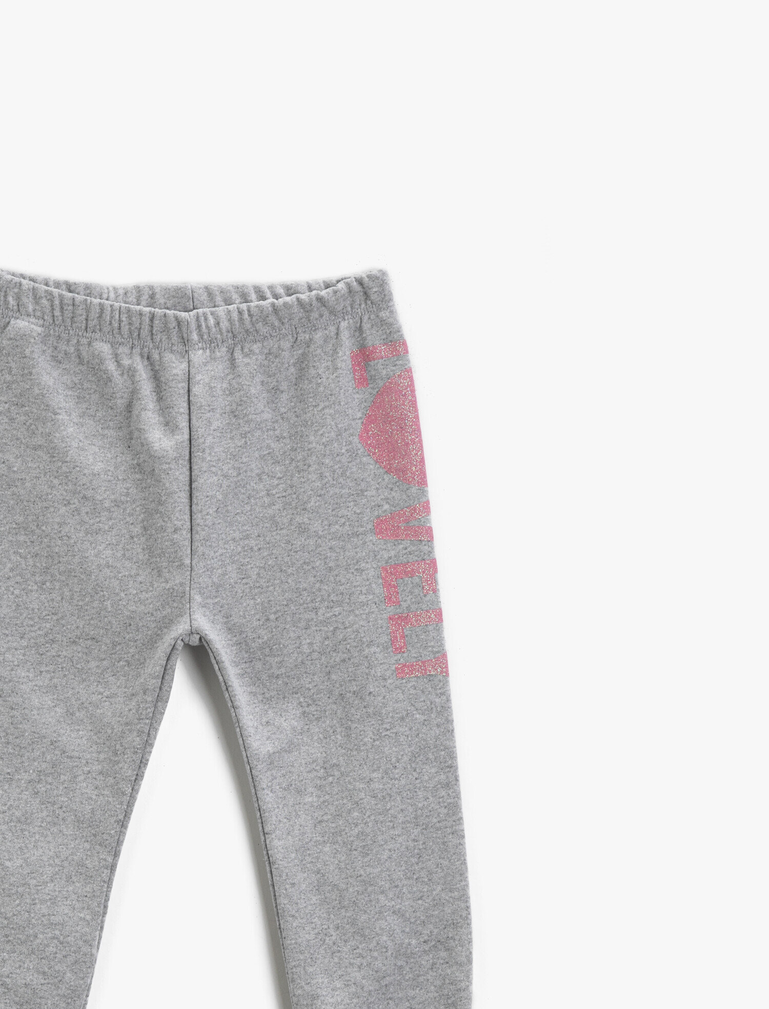  Kız Bebek Beli Lastikli Eşofman Altı Baskılı