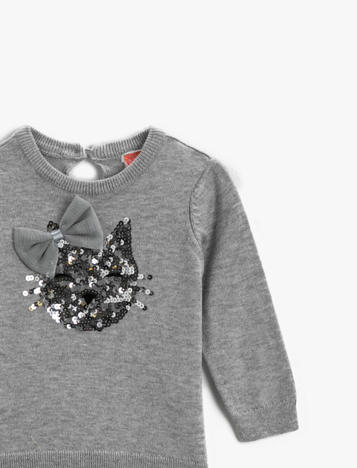  Kız Bebek Pamuklu Hayvan Figürü İşlemeli Kazak