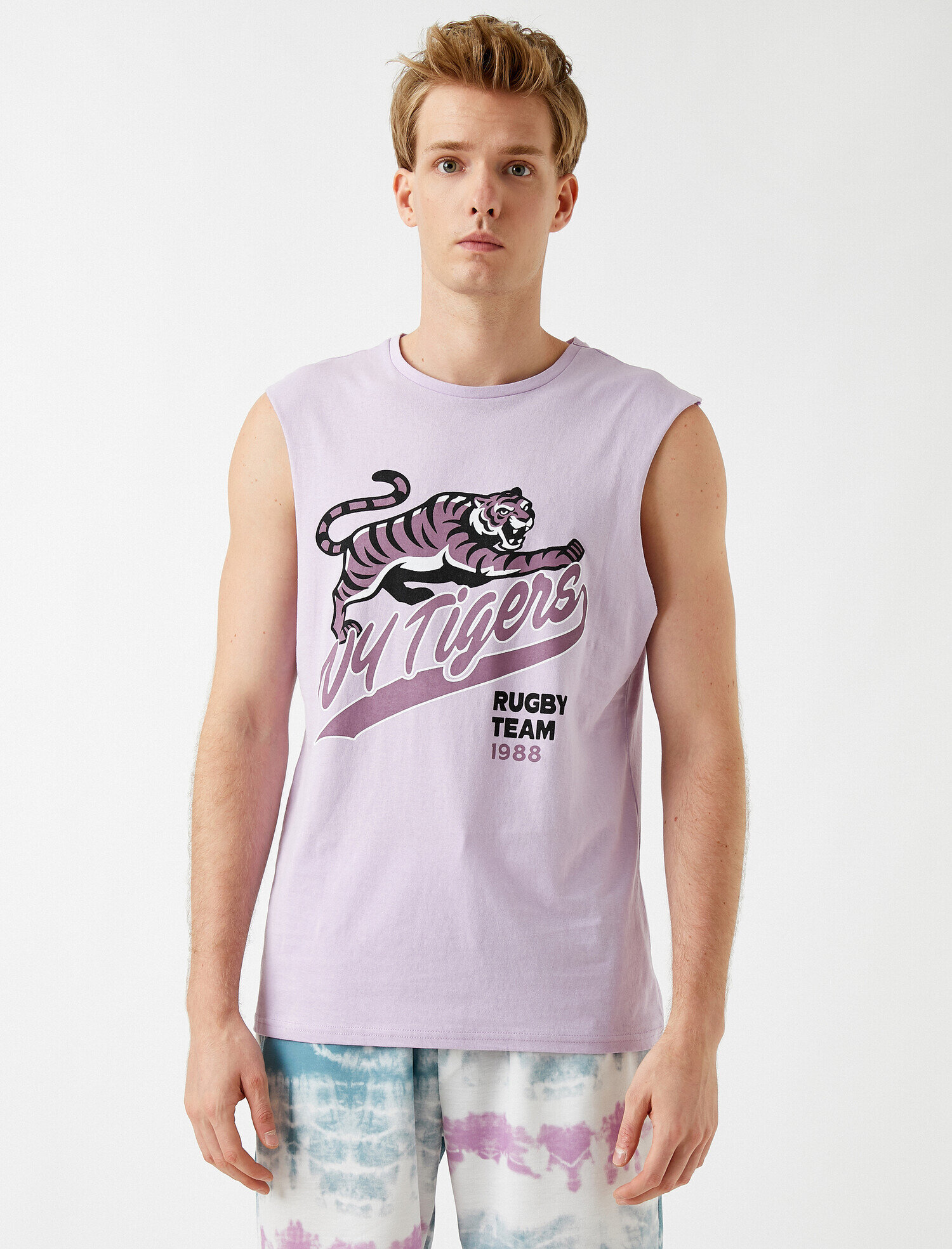   Kaplan Baskılı Atlet Pamuklu