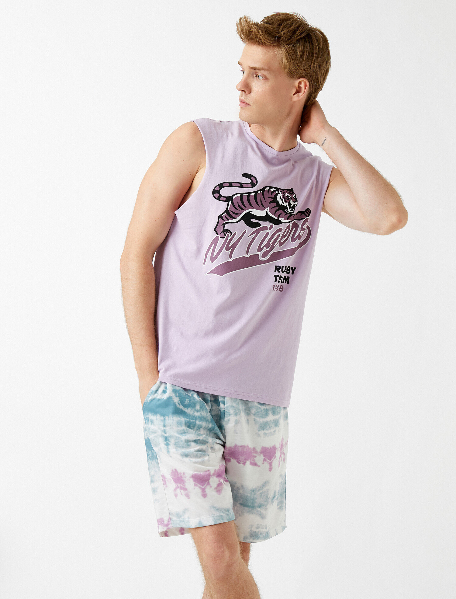   Kaplan Baskılı Atlet Pamuklu