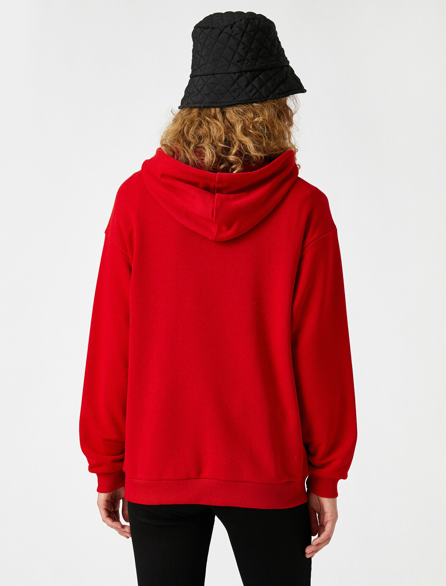   Kapüşonlu Baskılı Sweatshirt