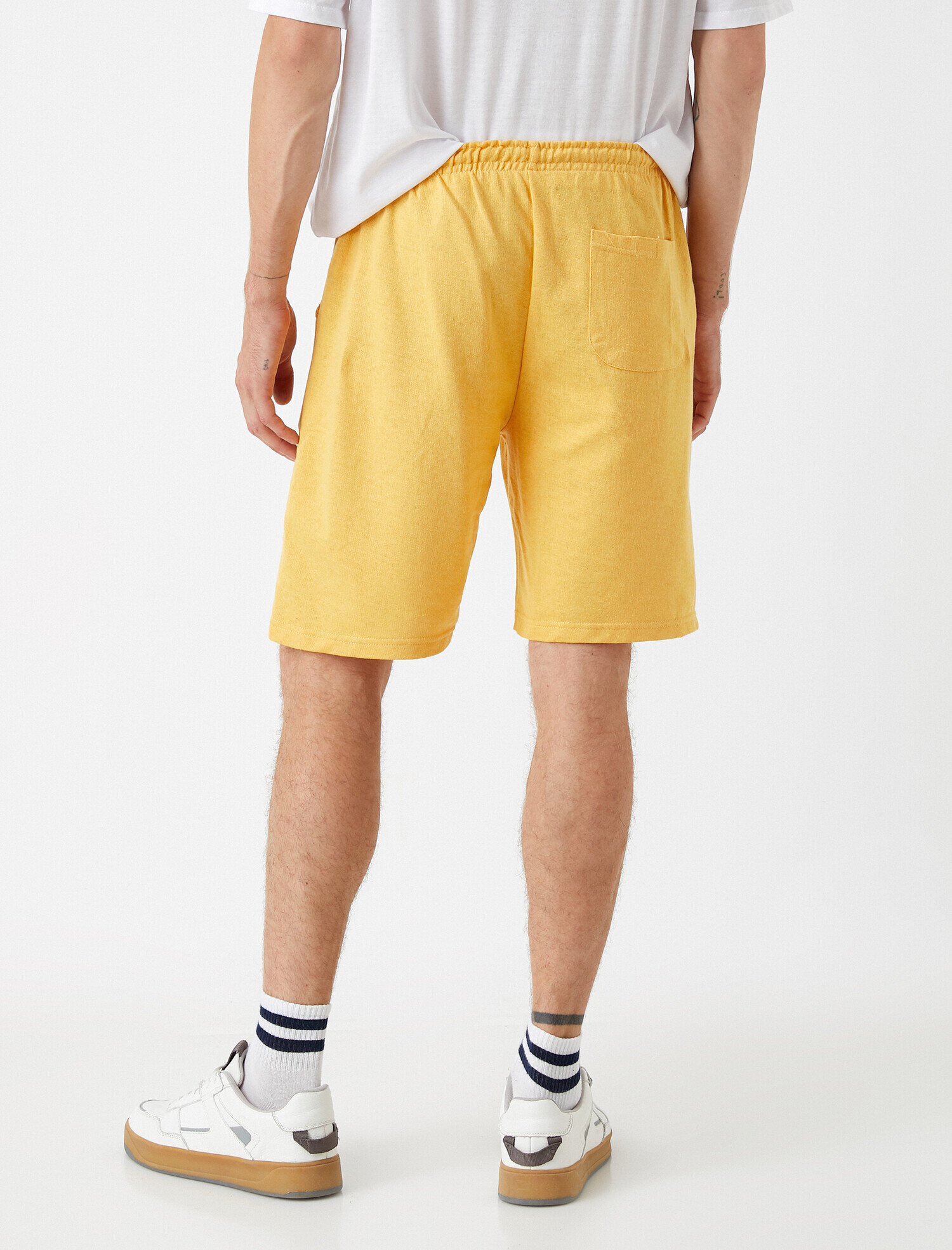   Baskılı Şort Beli Bağcıklı