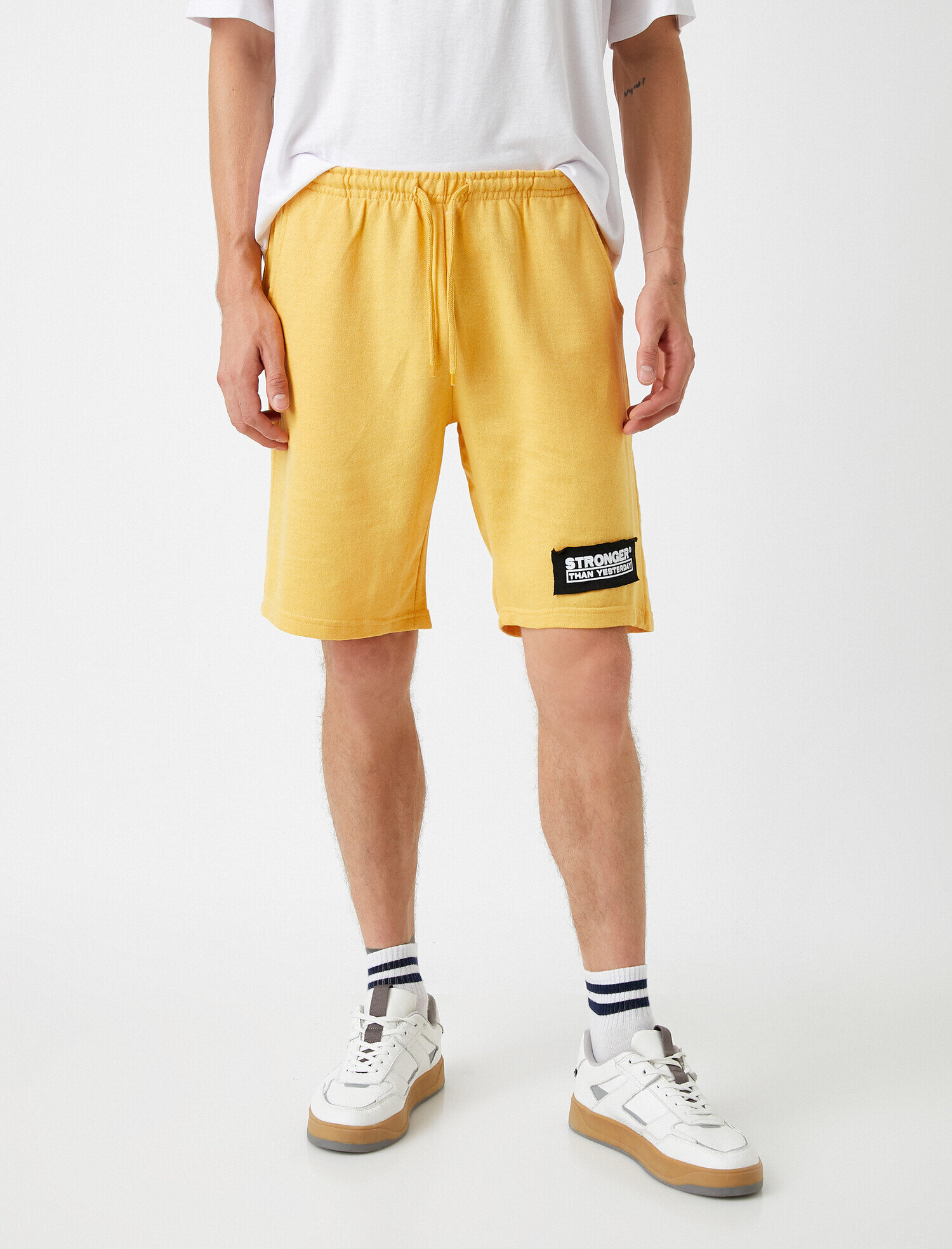   Baskılı Şort Beli Bağcıklı