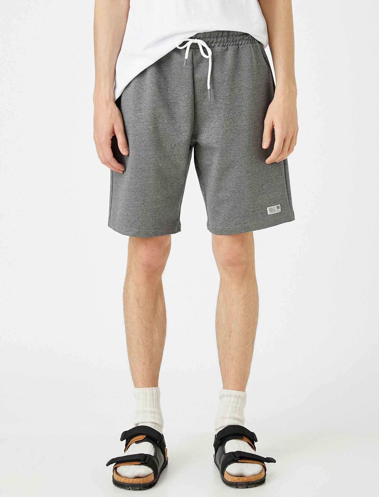   Basic Şort Cepli Pamuklu Belden Bağlamalı