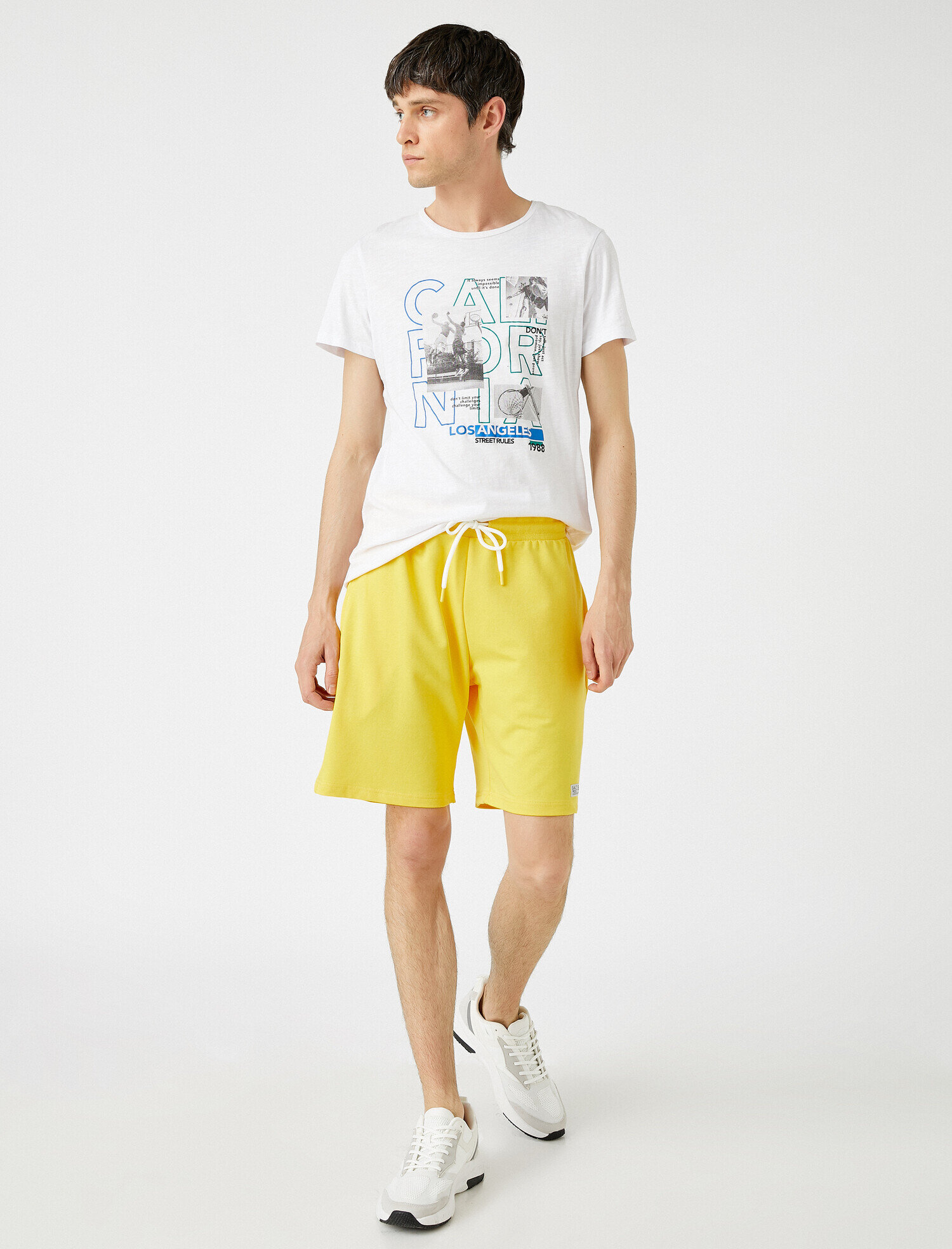 Basic Şort Cepli Pamuklu Belden Bağlamalı