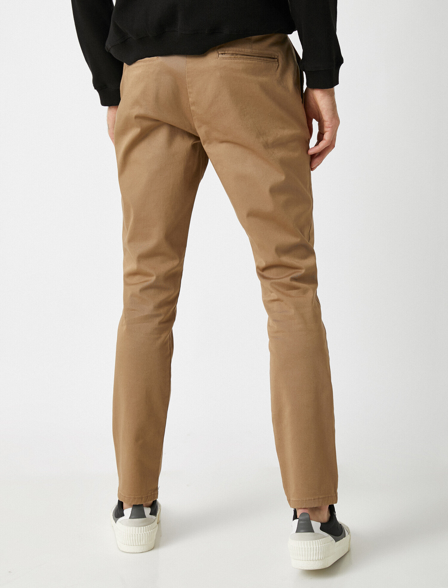   Slim Fit Gabardin Kumaştan Cepli Basic Chino Pantolon