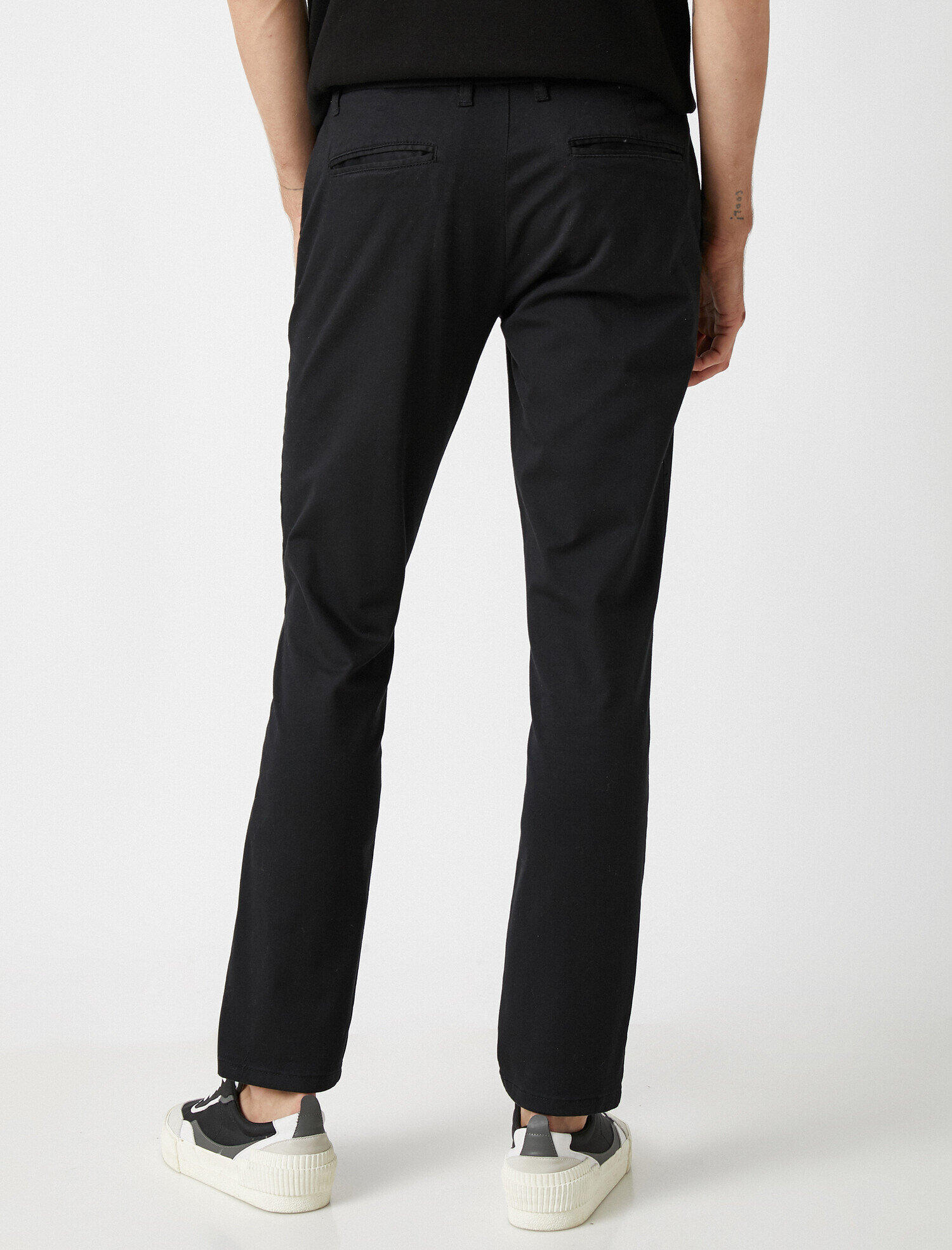 Slim Fit Gabardin Kumaştan Cepli Basic Chino Pantolon