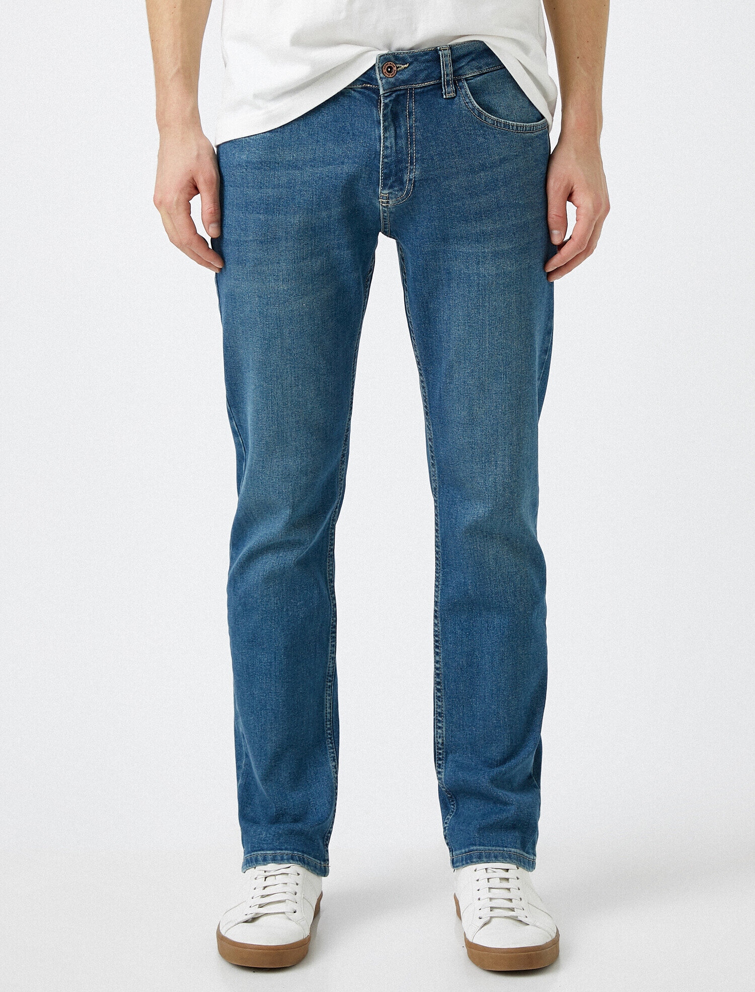   Straight Fit Boru Paça Kot Pantolon - Mark Jean