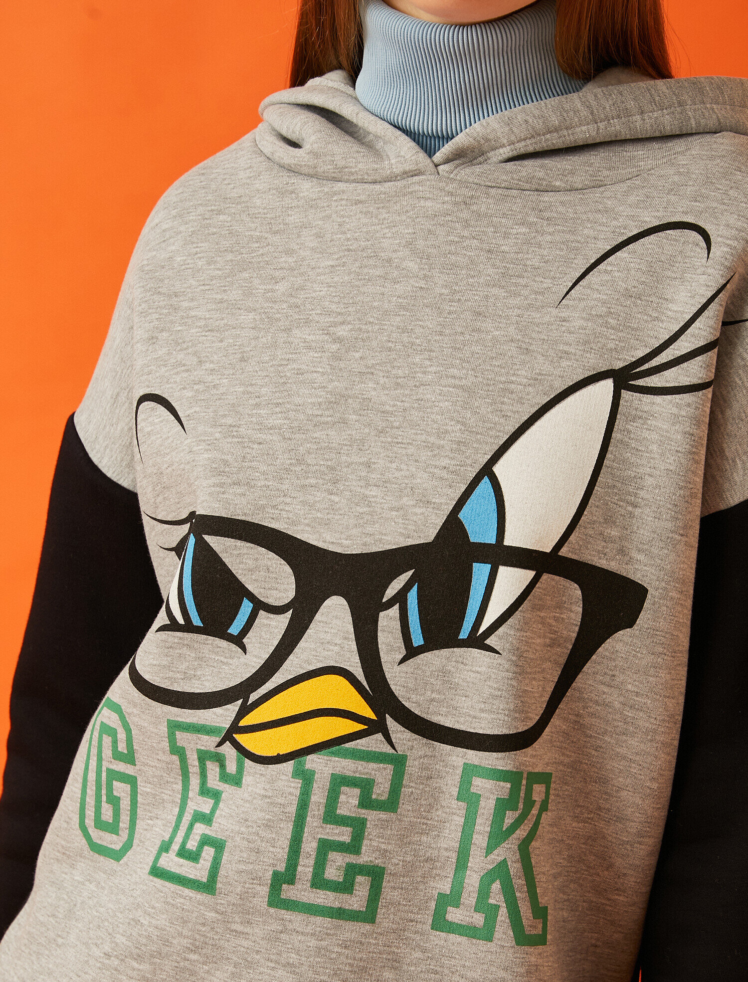   Warner Bros Lisanslı Kapüşonlu Baskılı Sweatshirt