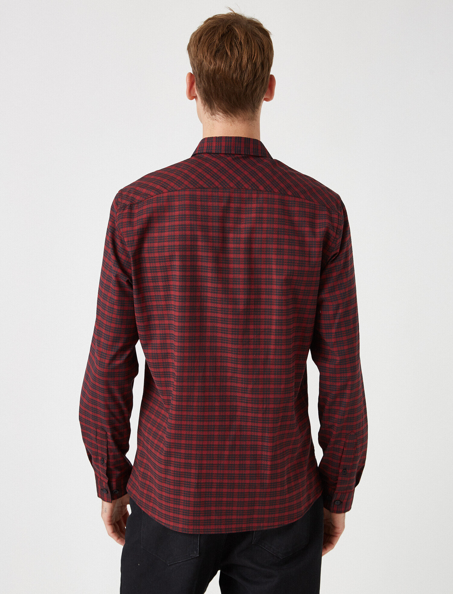   Çizgili Klasik Kesim Klasik Yaka Uzun Kollu Gömlek