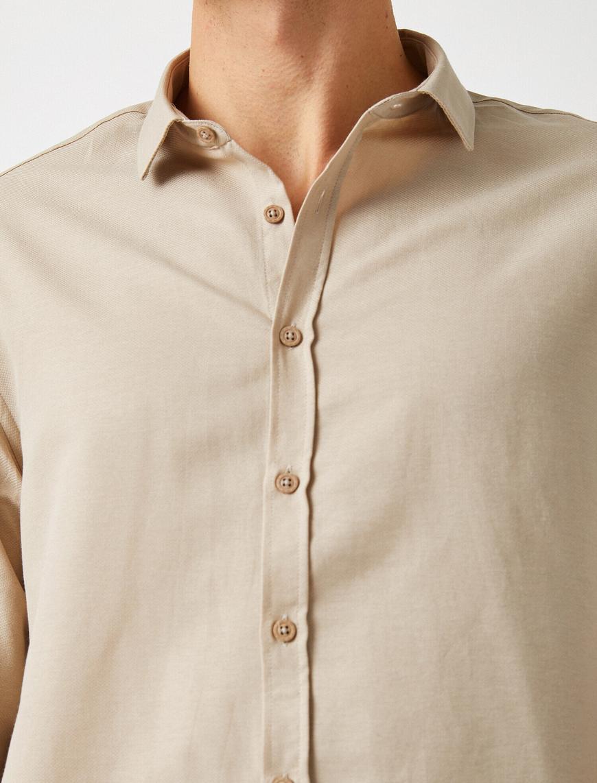   Klasik Yaka Uzun Kollu Basic Gömlek Non Iron